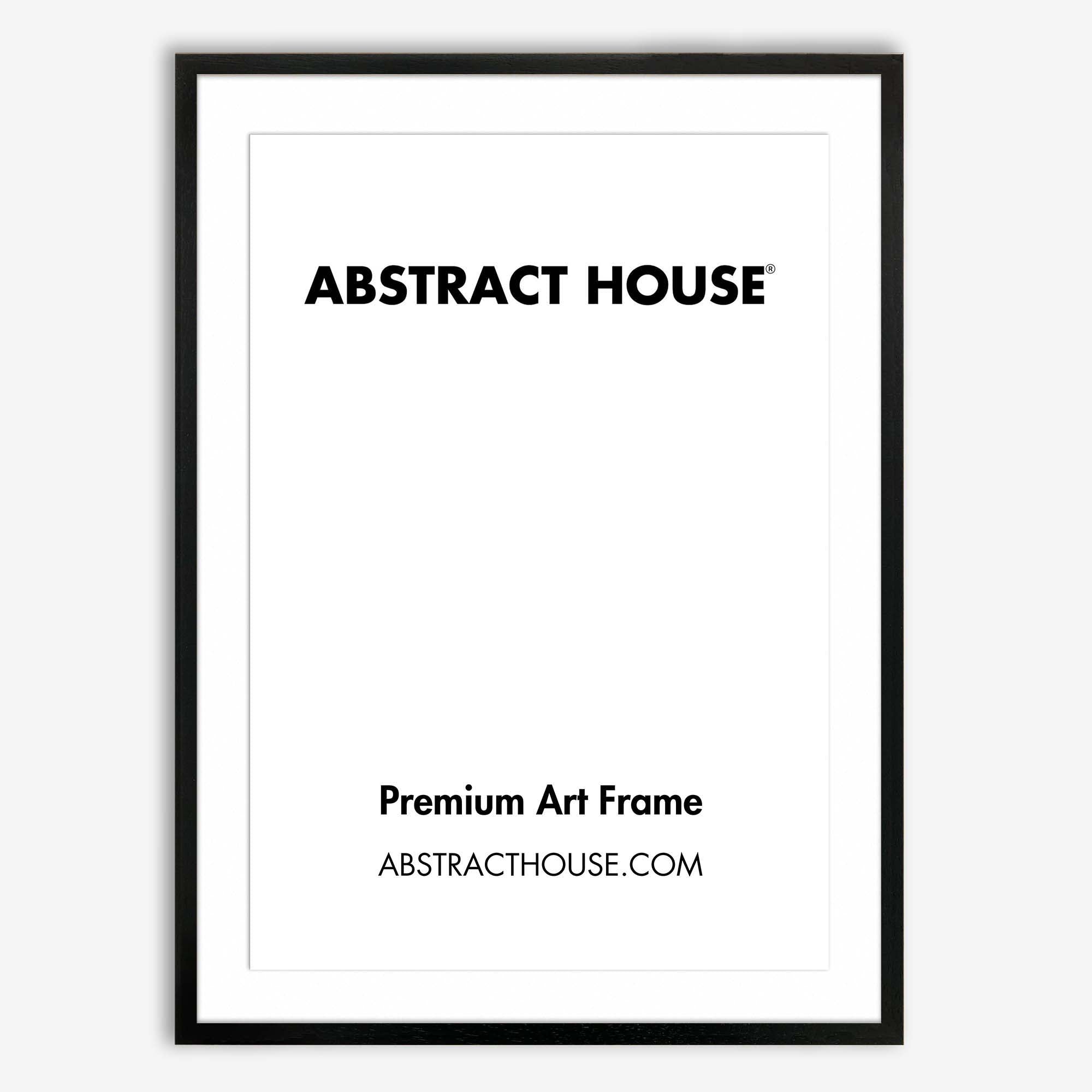 100 x 70 cm Wooden Picture Frame-Black-60 x 90 cm-Abstract House
