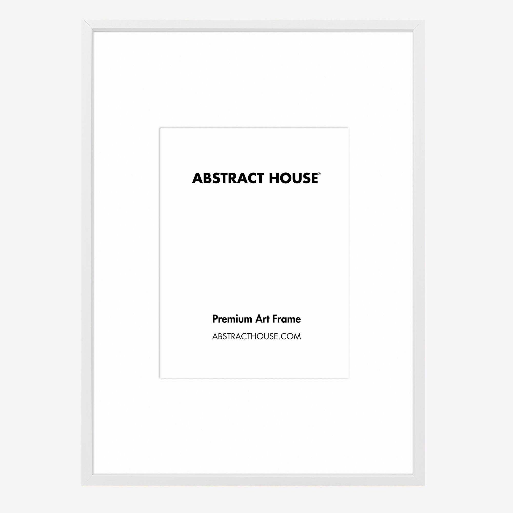 100 x 70 cm Wooden Picture Frame-White-A2 / 42 x 59.4 cm-Abstract House