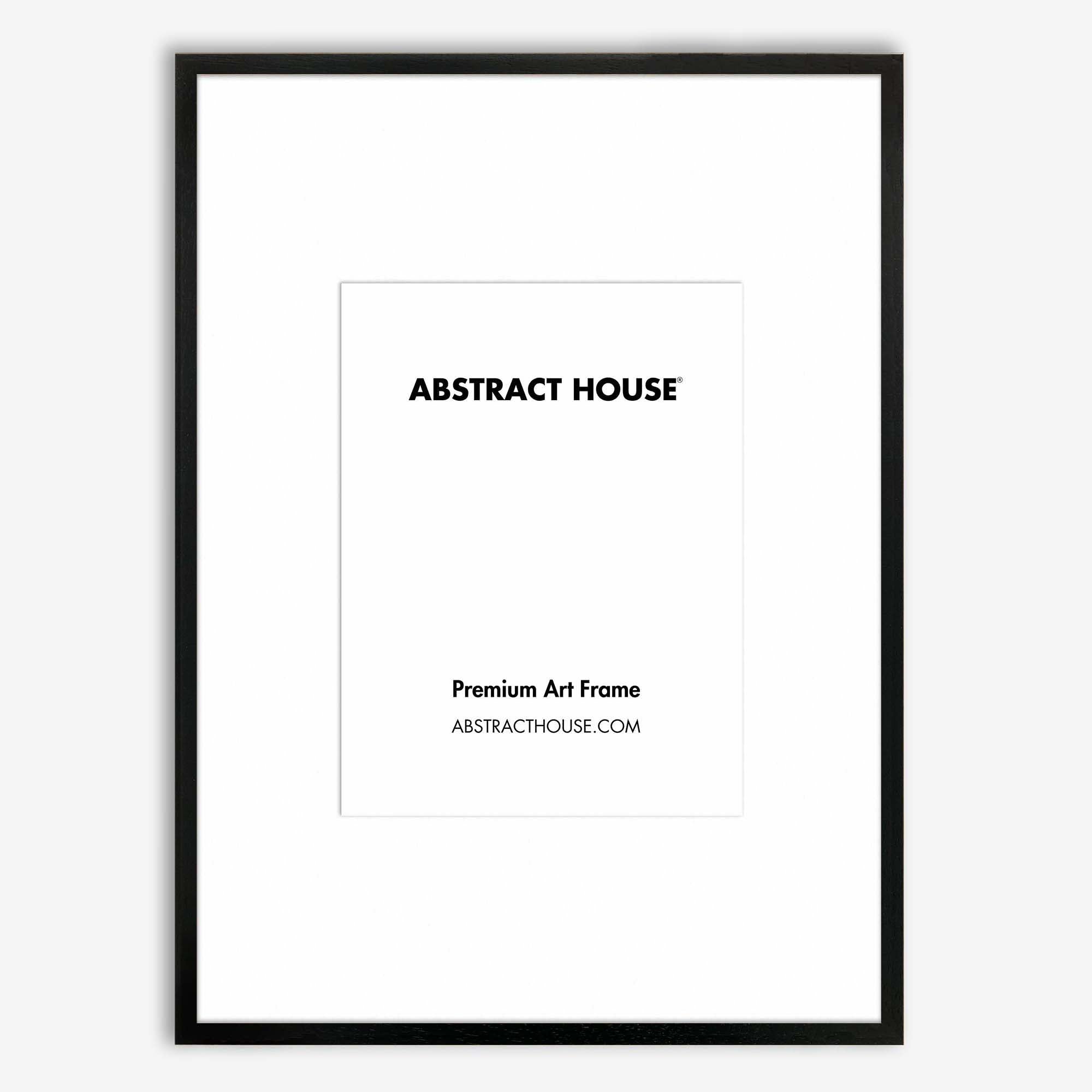 100 x 70 cm Wooden Picture Frame-Black-A2 / 42 x 59.4 cm-Abstract House