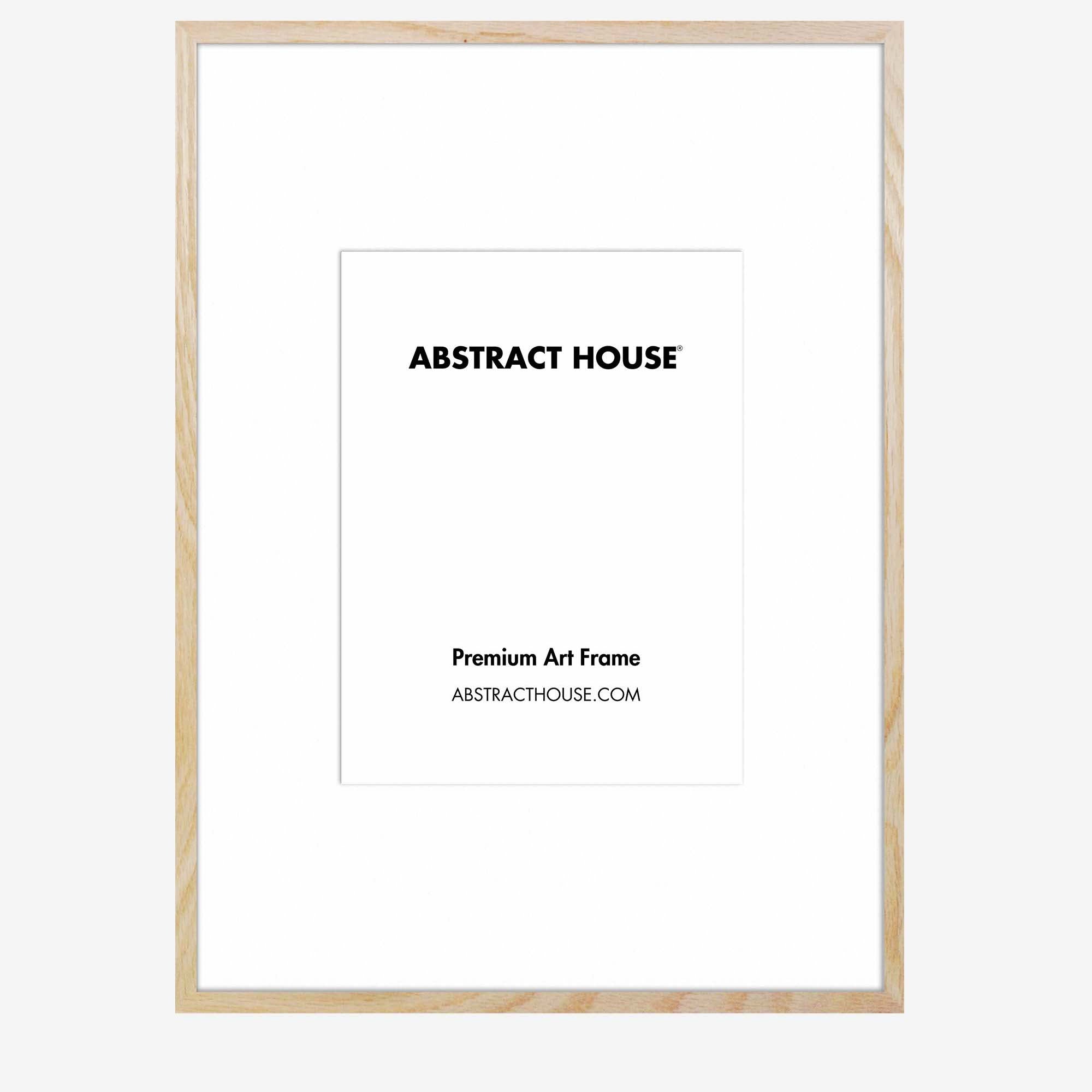 100 x 70 cm Wooden Picture Frame-Oak-A2 / 42 x 59.4 cm-Abstract House