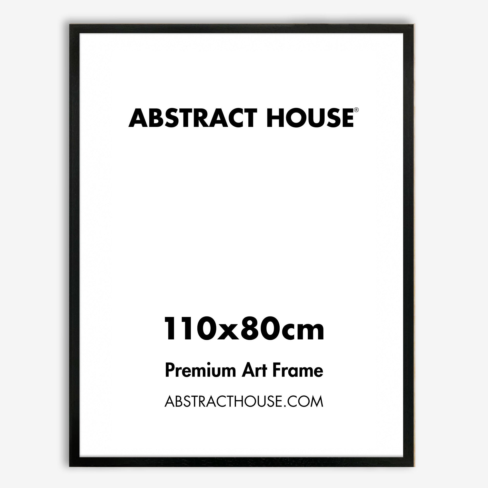 110 x 80 cm Wooden Picture Frame-Black-No Mount-Abstract House