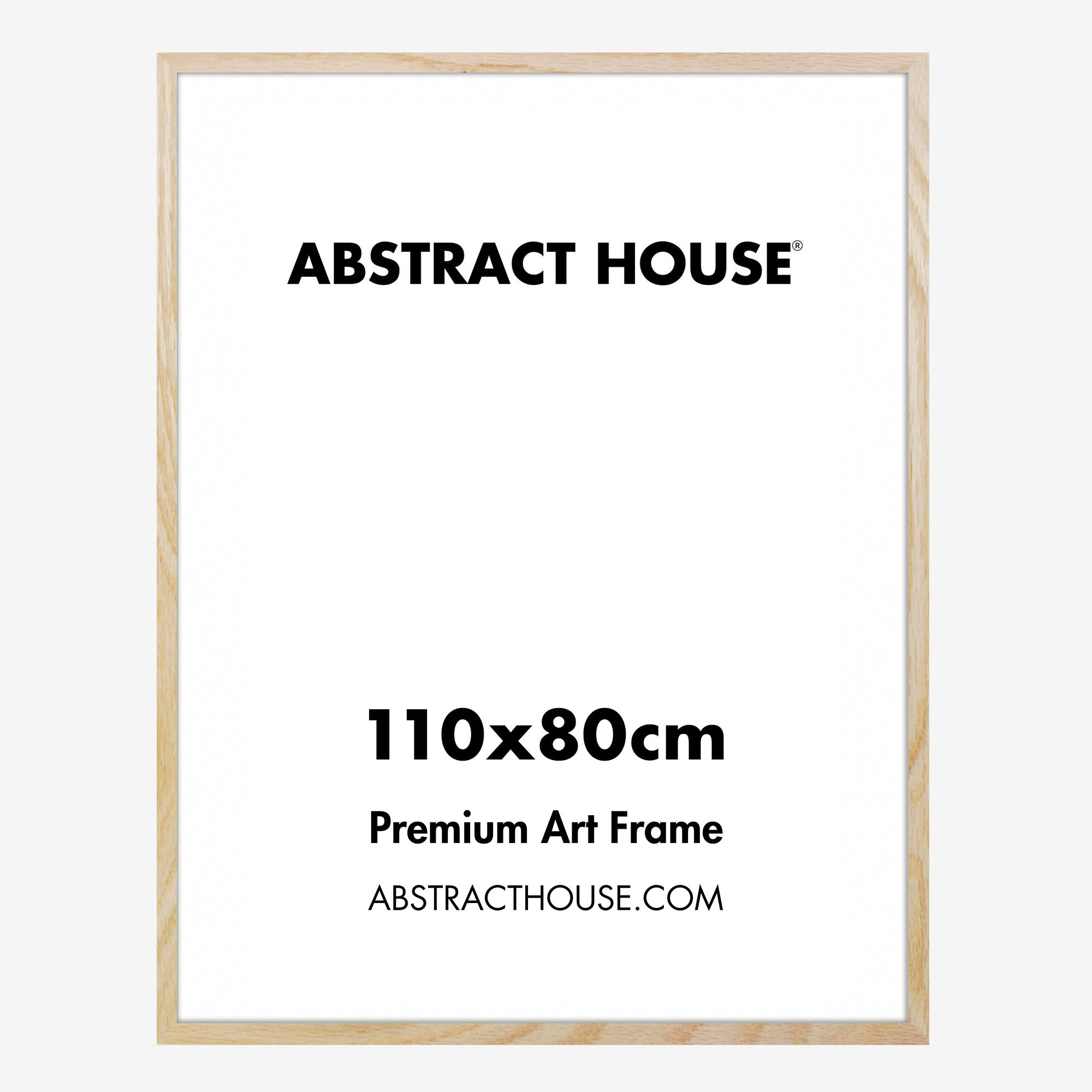 110 x 80 cm Wooden Picture Frame-Oak-No Mount-Abstract House