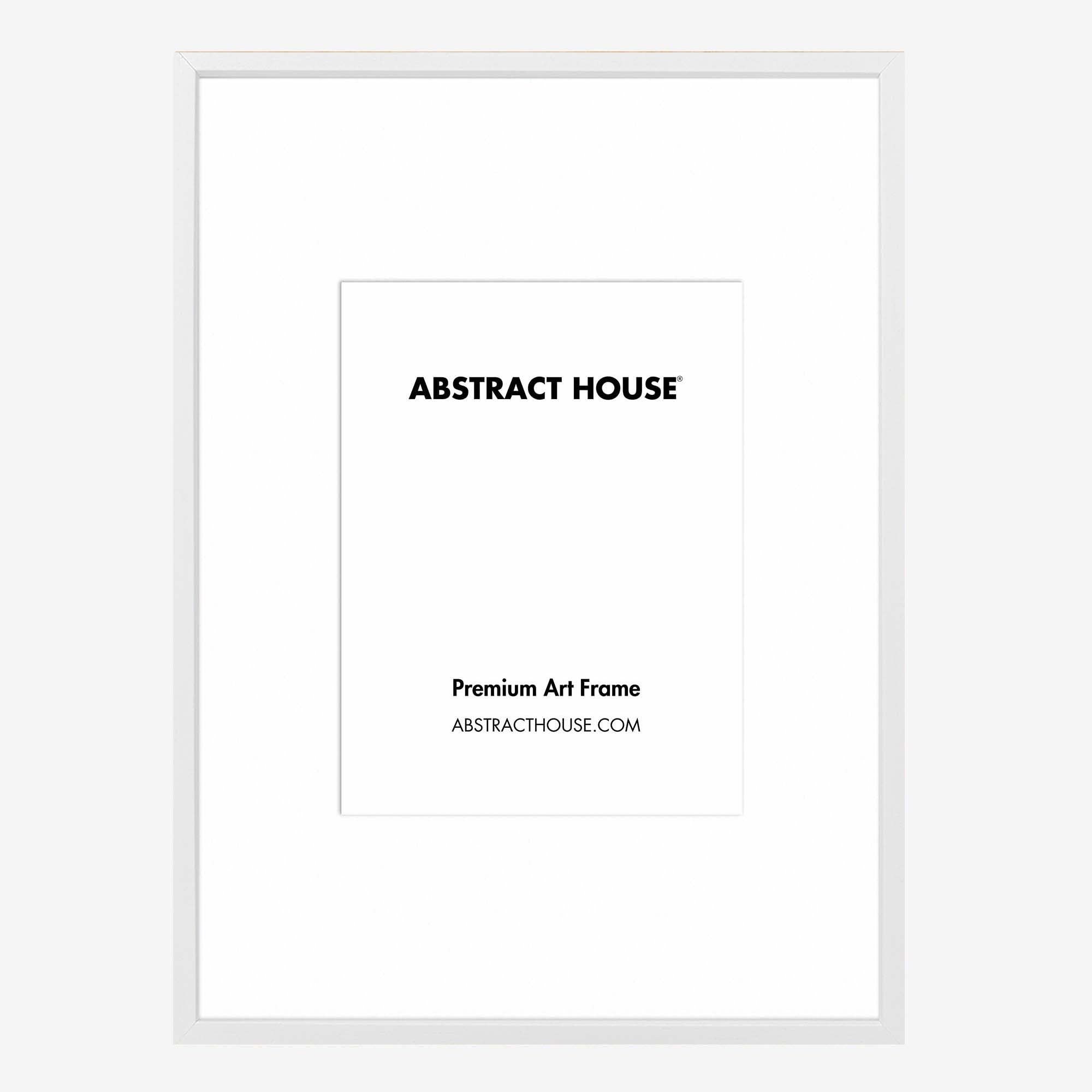 110 x 80 cm Wooden Picture Frame-White-50 x 70 cm-Abstract House