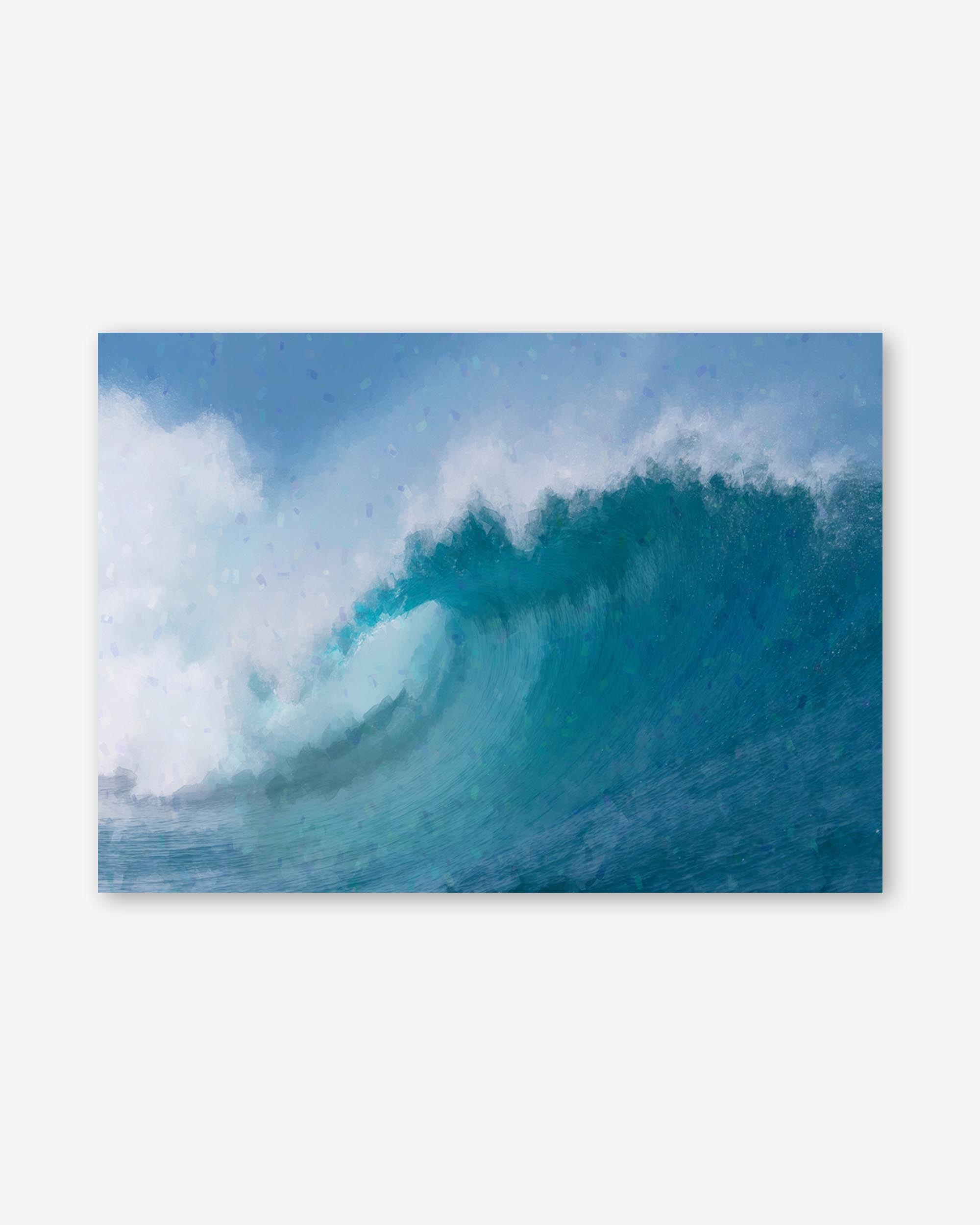 Blue Crashing Waves Art Print