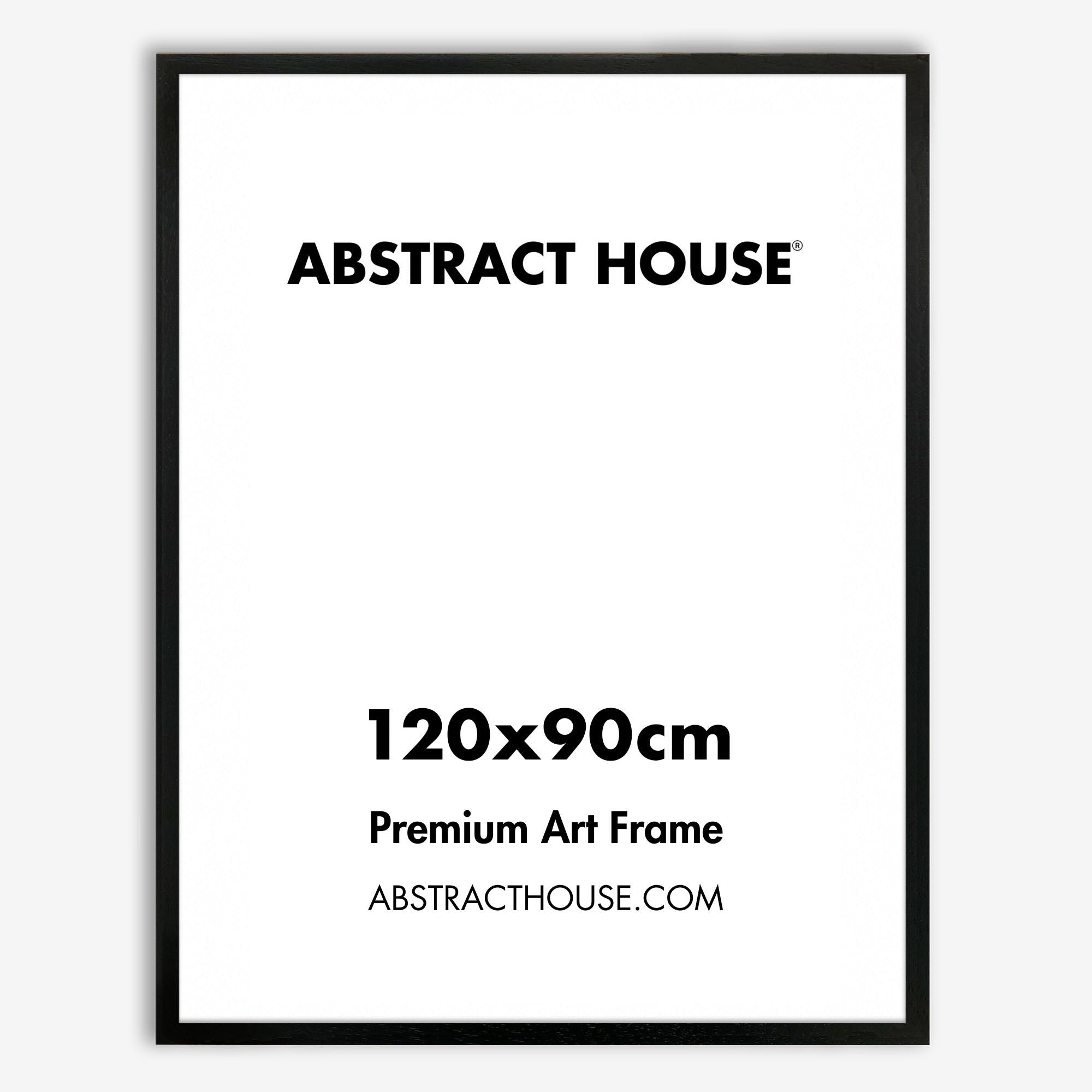120 x 90 cm Wooden Picture Frame-Black-No Mount-Abstract House