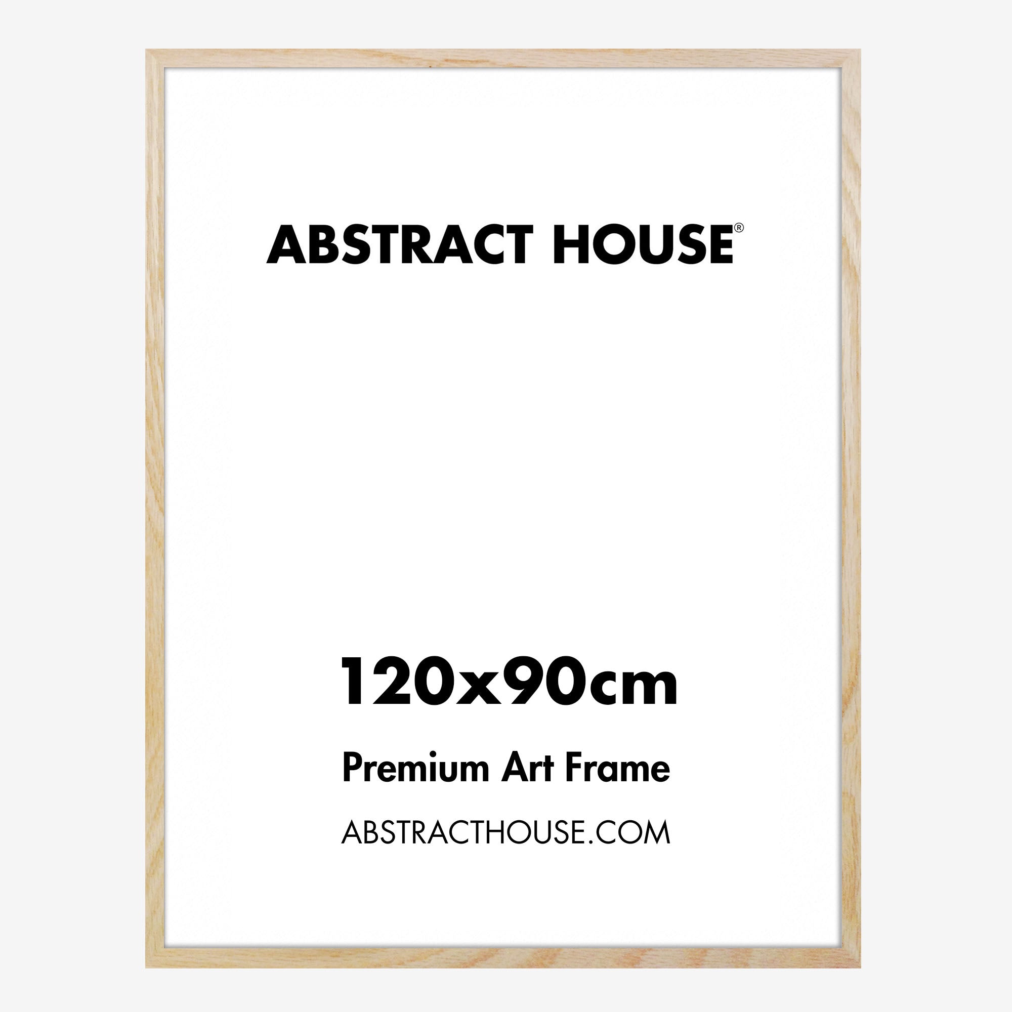 120 x 90 cm Wooden Picture Frame-Oak-No Mount-Abstract House