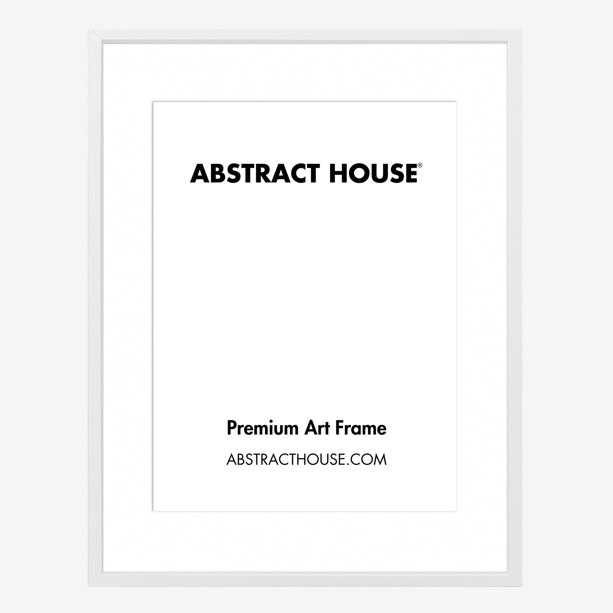 120 x 90 cm Wooden Picture Frame-White-100 x 70 cm-Abstract House