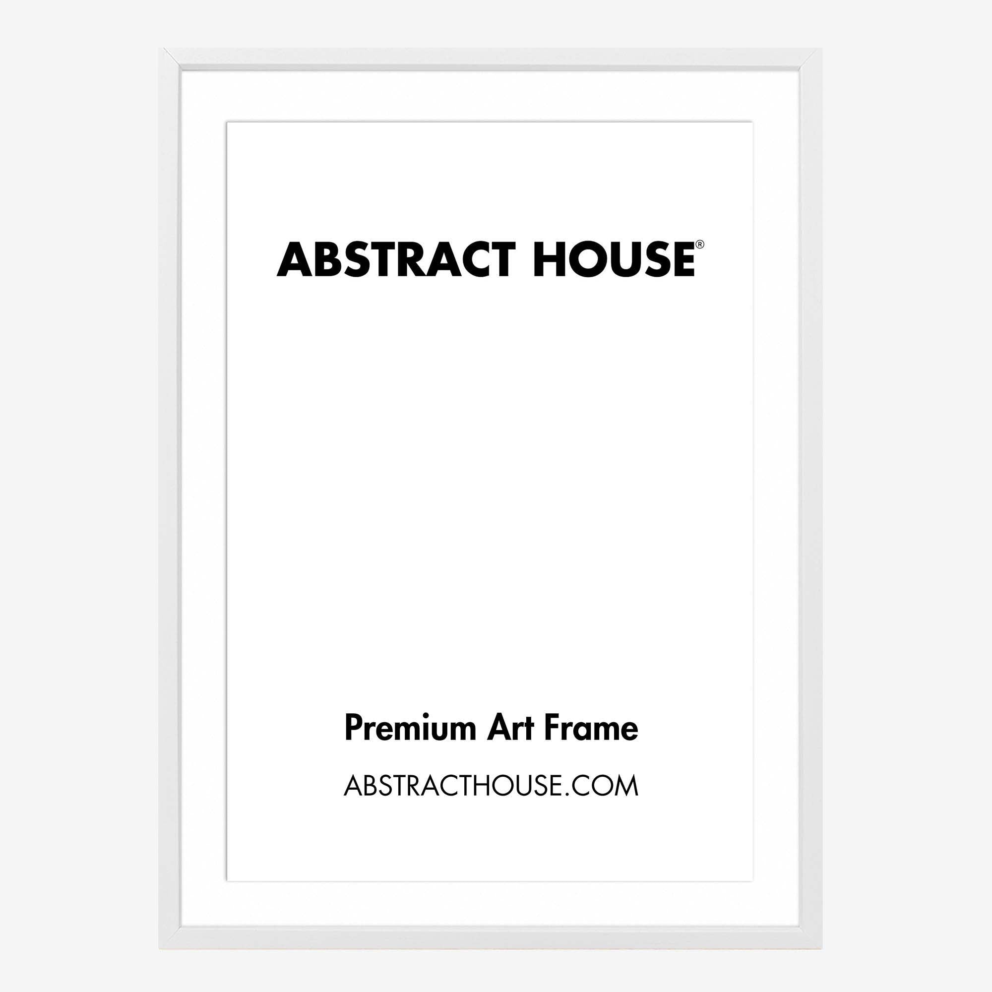120 x 90 cm Wooden Picture Frame-White-110 x 80 cm-Abstract House