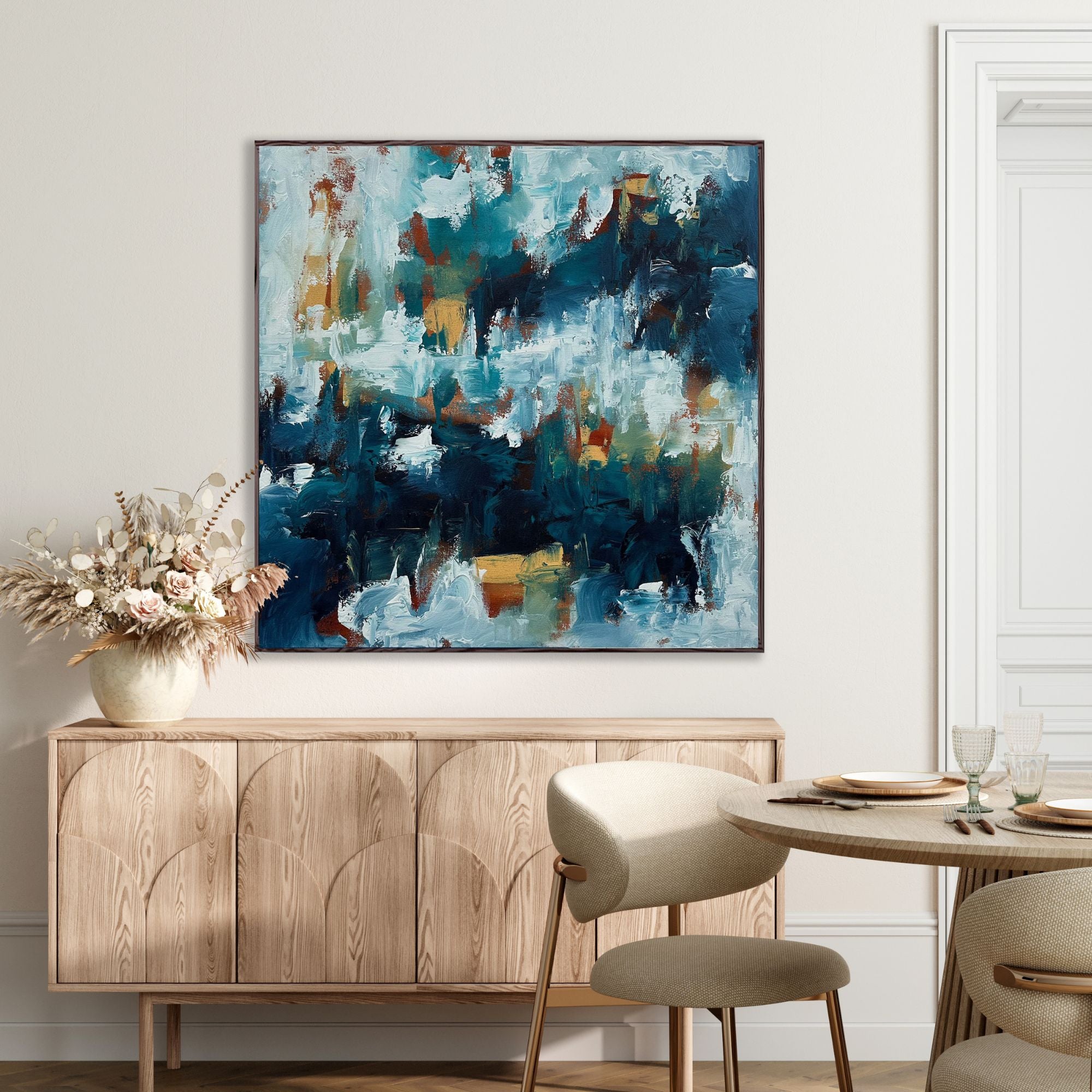 Bound By Time - Original Painting-Abstract House