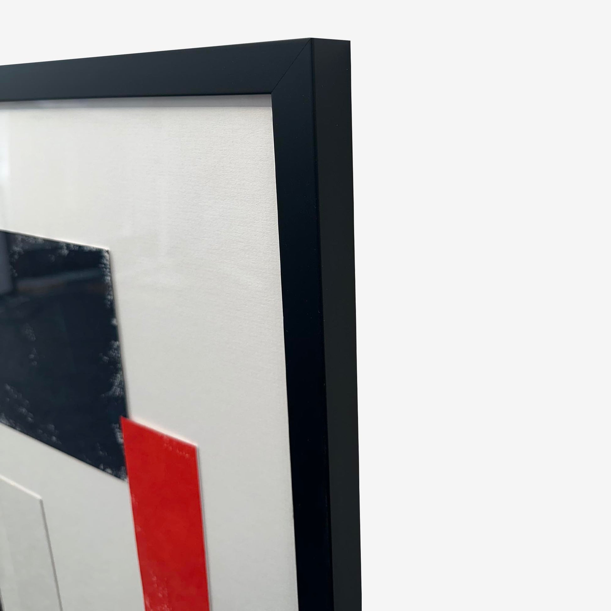 Composition In Red, Black And White-Abstract House