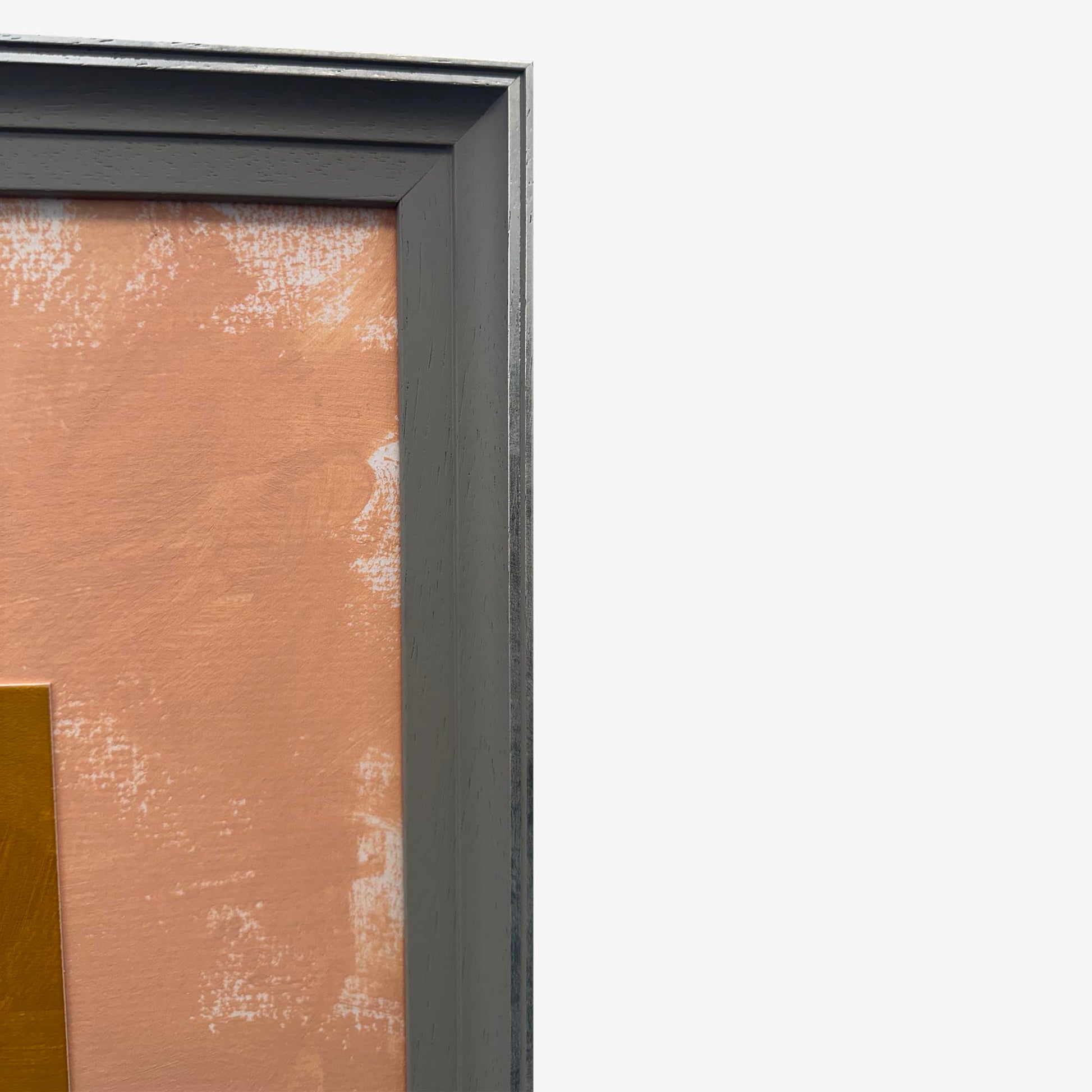 Composition In Peach, Gold And Black-Abstract House