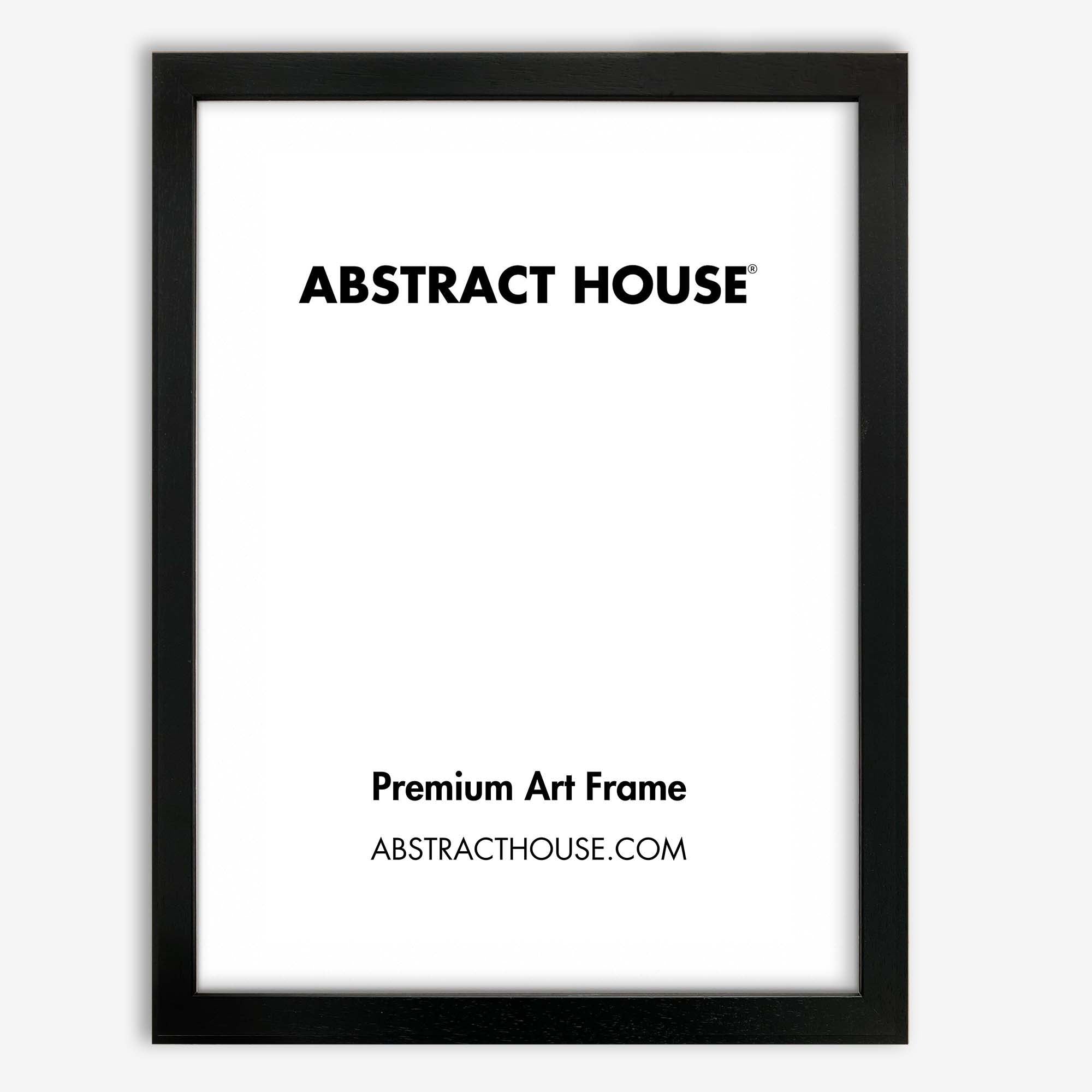 21x30cm Wooden Picture Frame-Black-No Mount-Abstract House