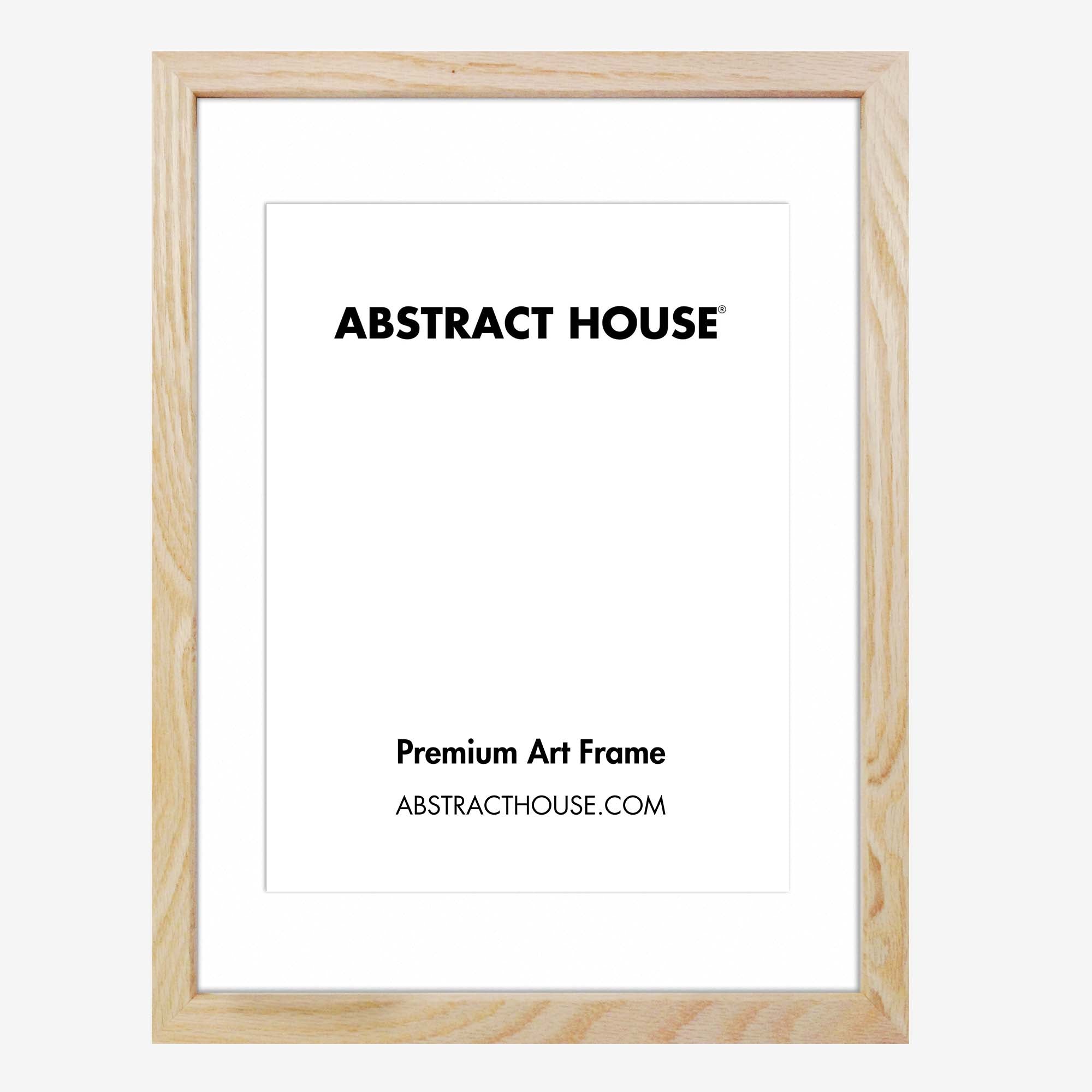 21x30cm Wooden Picture Frame-Oak-A5 15 x 21 cm-Abstract House