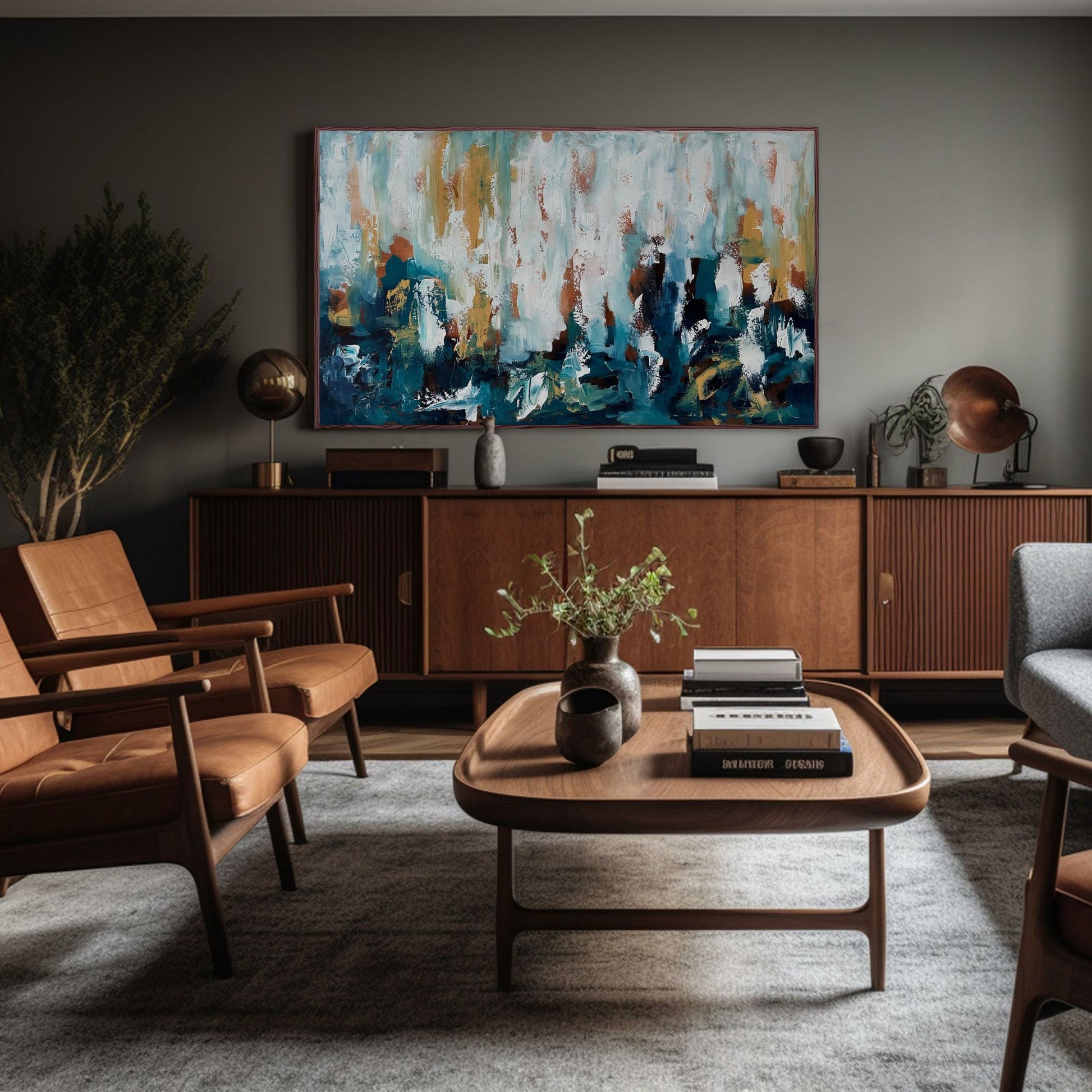 Follow Me Down The Rabbit Hole - Original Painting-Abstract House