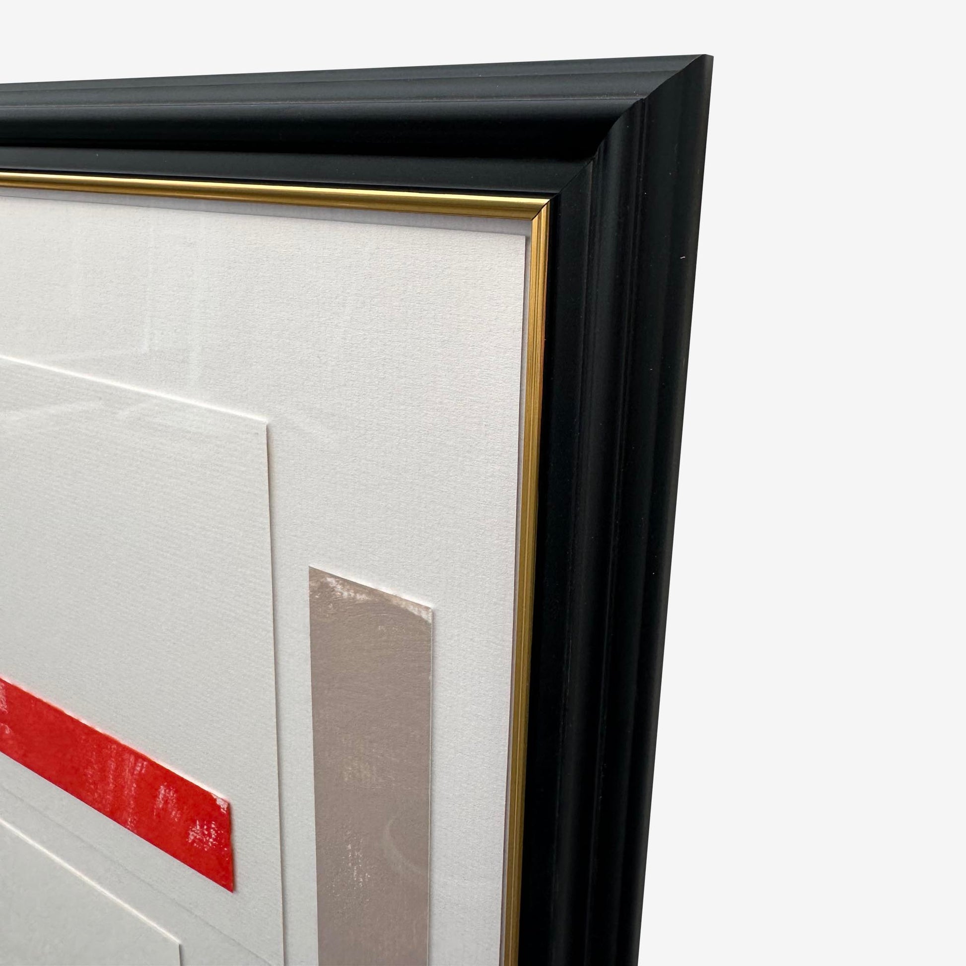 Composition In Red, Black And Taupe-Abstract House