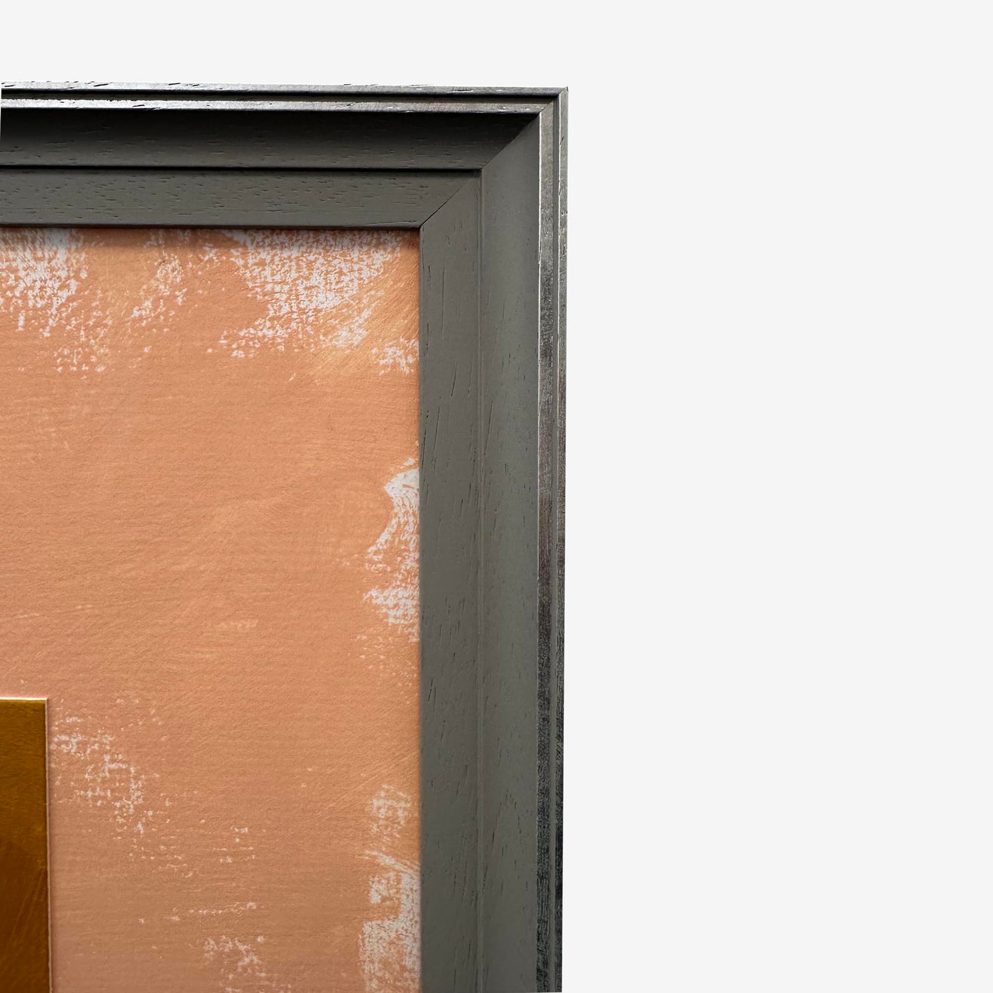 Composition In Peach, Gold And Black-Abstract House