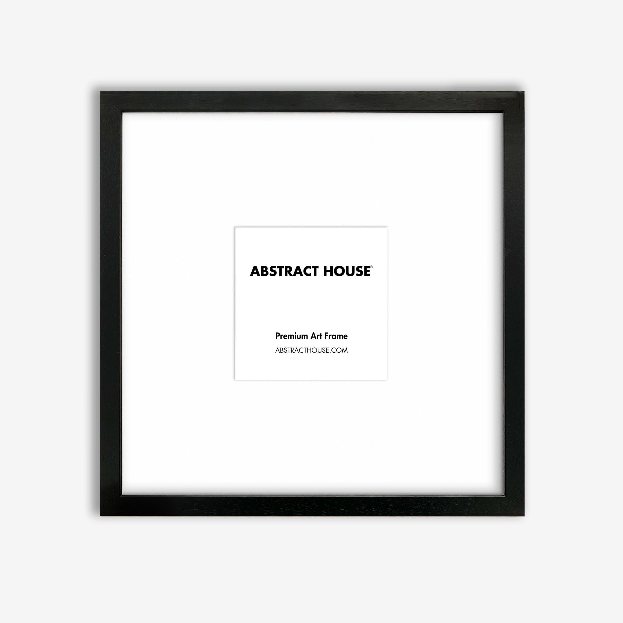 30x30 cm Wooden Frame-Black-10 x 10 cm \ 3.9 x 3.9 Inches-Abstract House