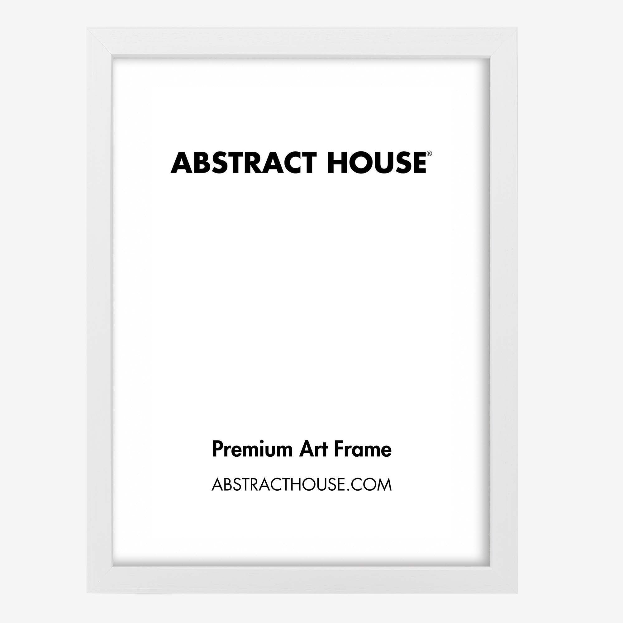 30x40cm Wooden Picture Frame-White-No Mount-Abstract House