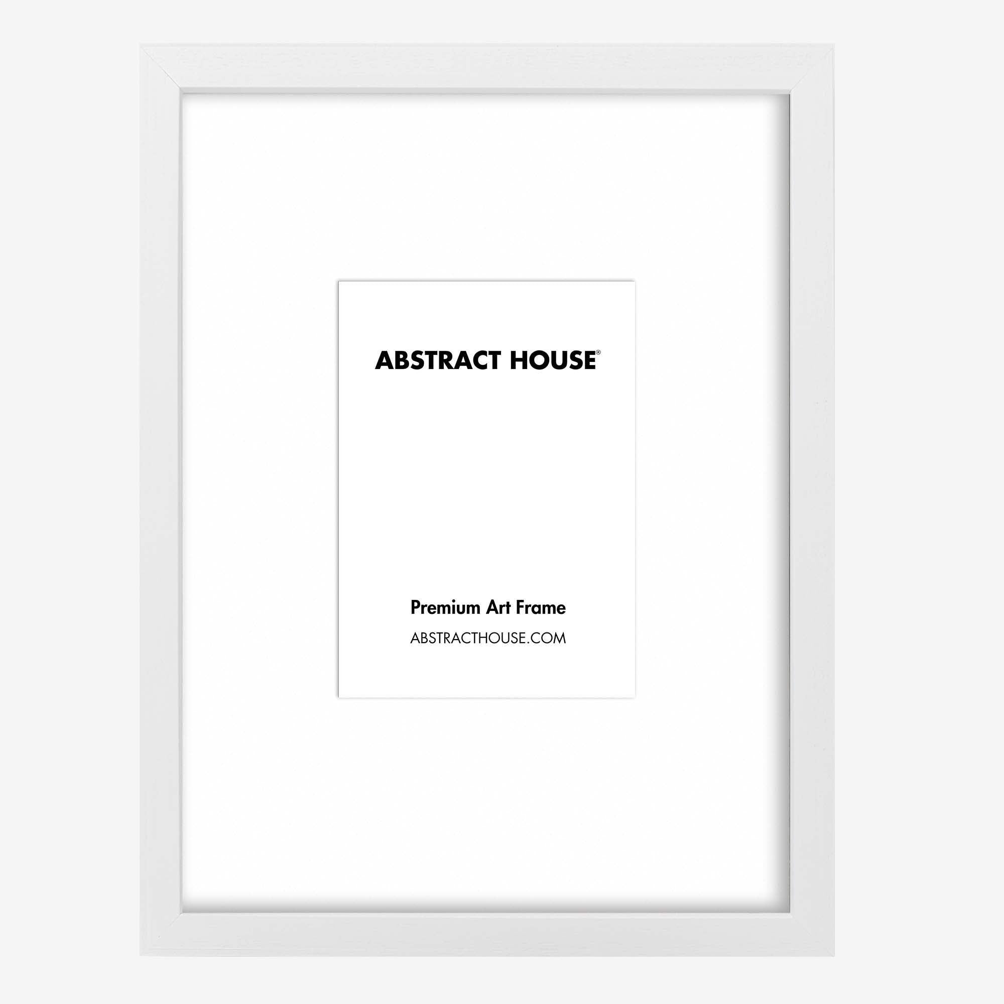 30x40cm Wooden Picture Frame-White-A5 14.8 x 21 cm-Abstract House