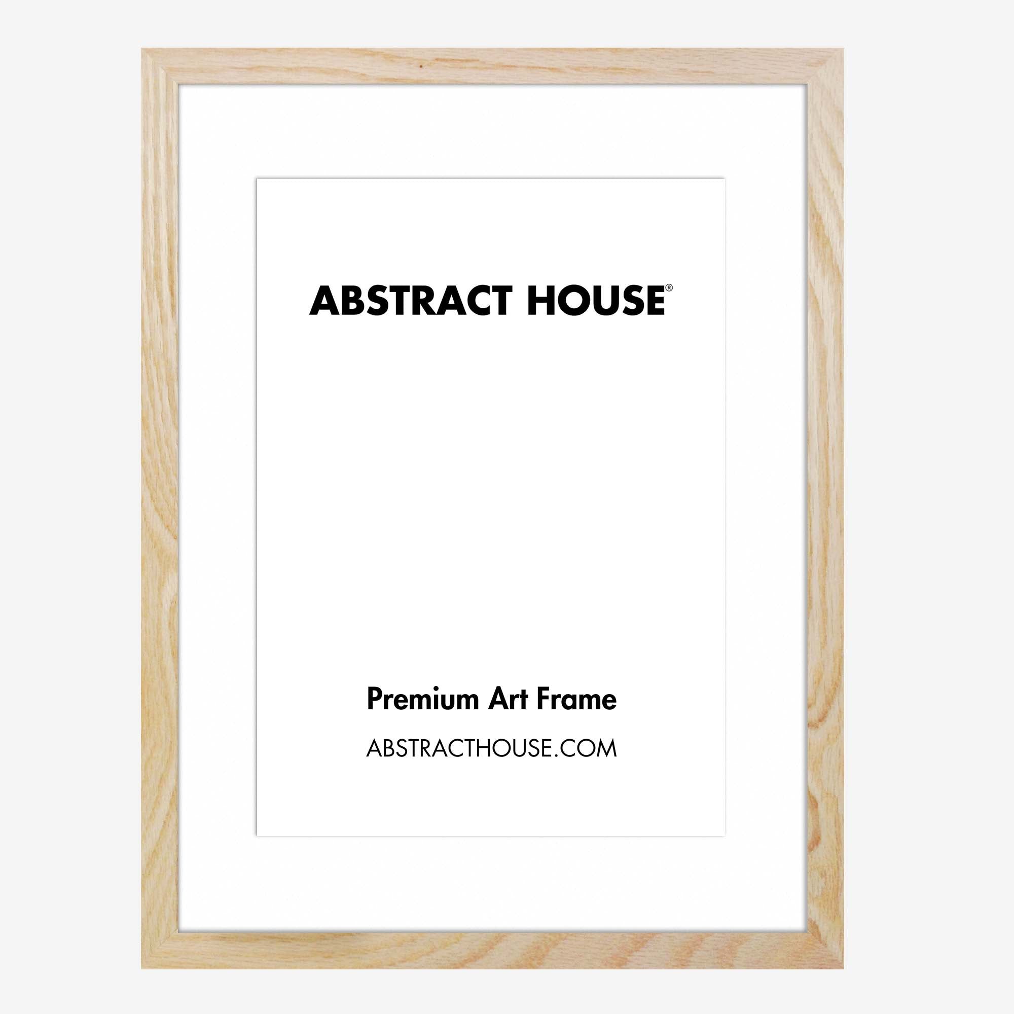 30x40cm Wooden Picture Frame-Oak-A4 21 x 30 cm-Abstract House