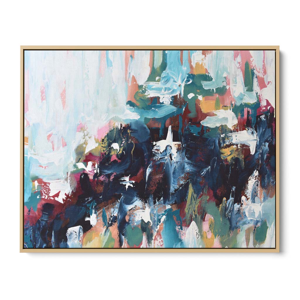 Abstract 377 Framed Canvas