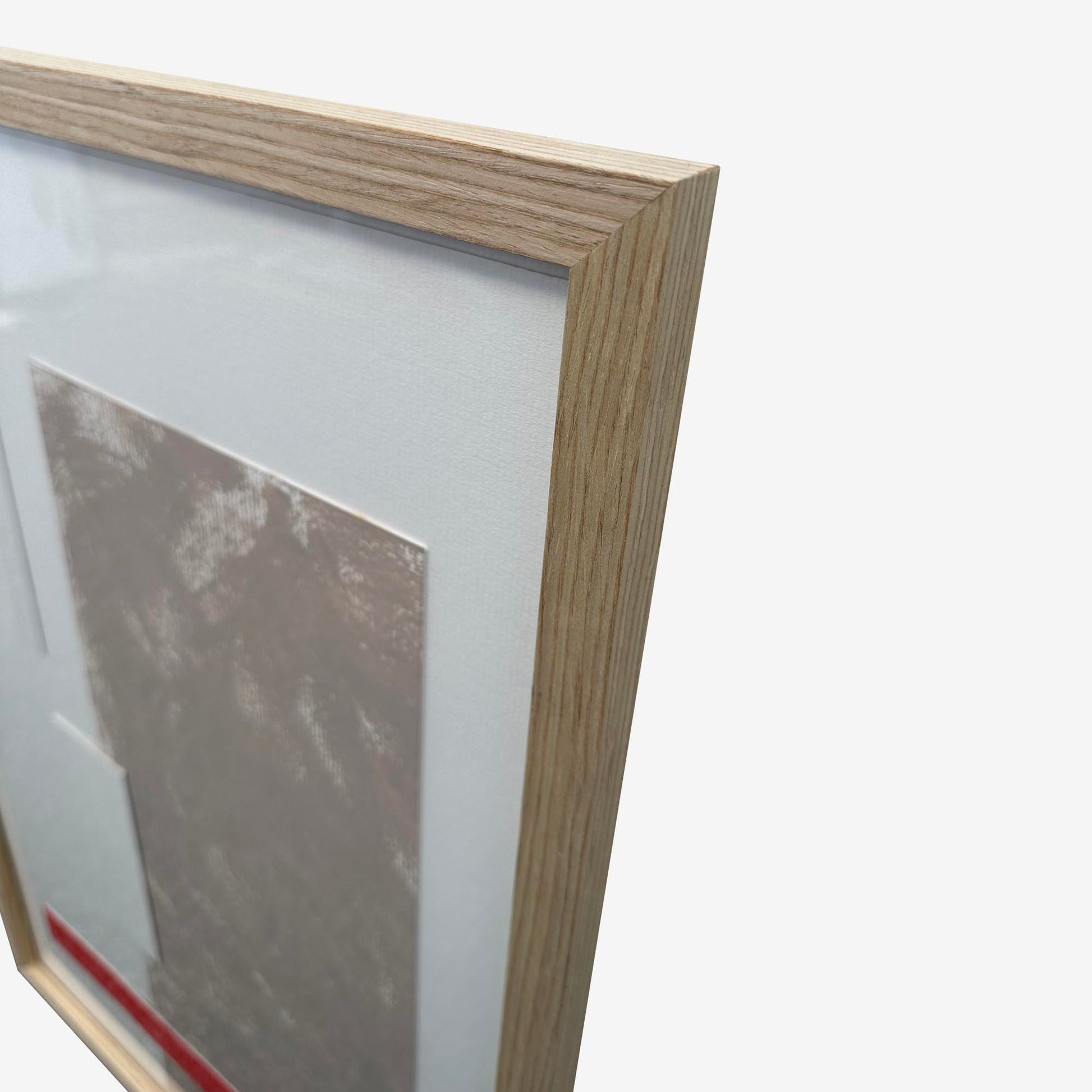 Composition In Taupe, Red And White-Abstract House