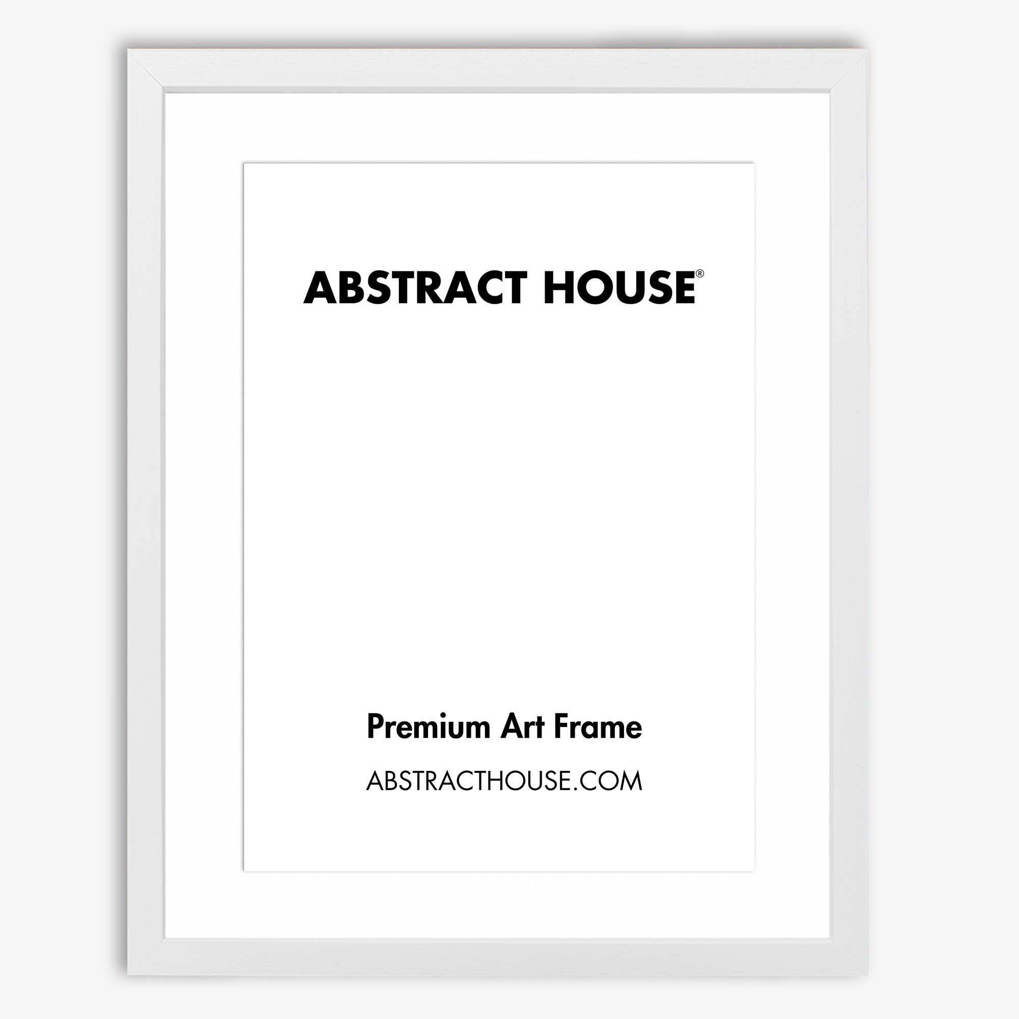 40x50 cm Wooden Picture Frame-White-A4 / 21 x 30 cm-Abstract House