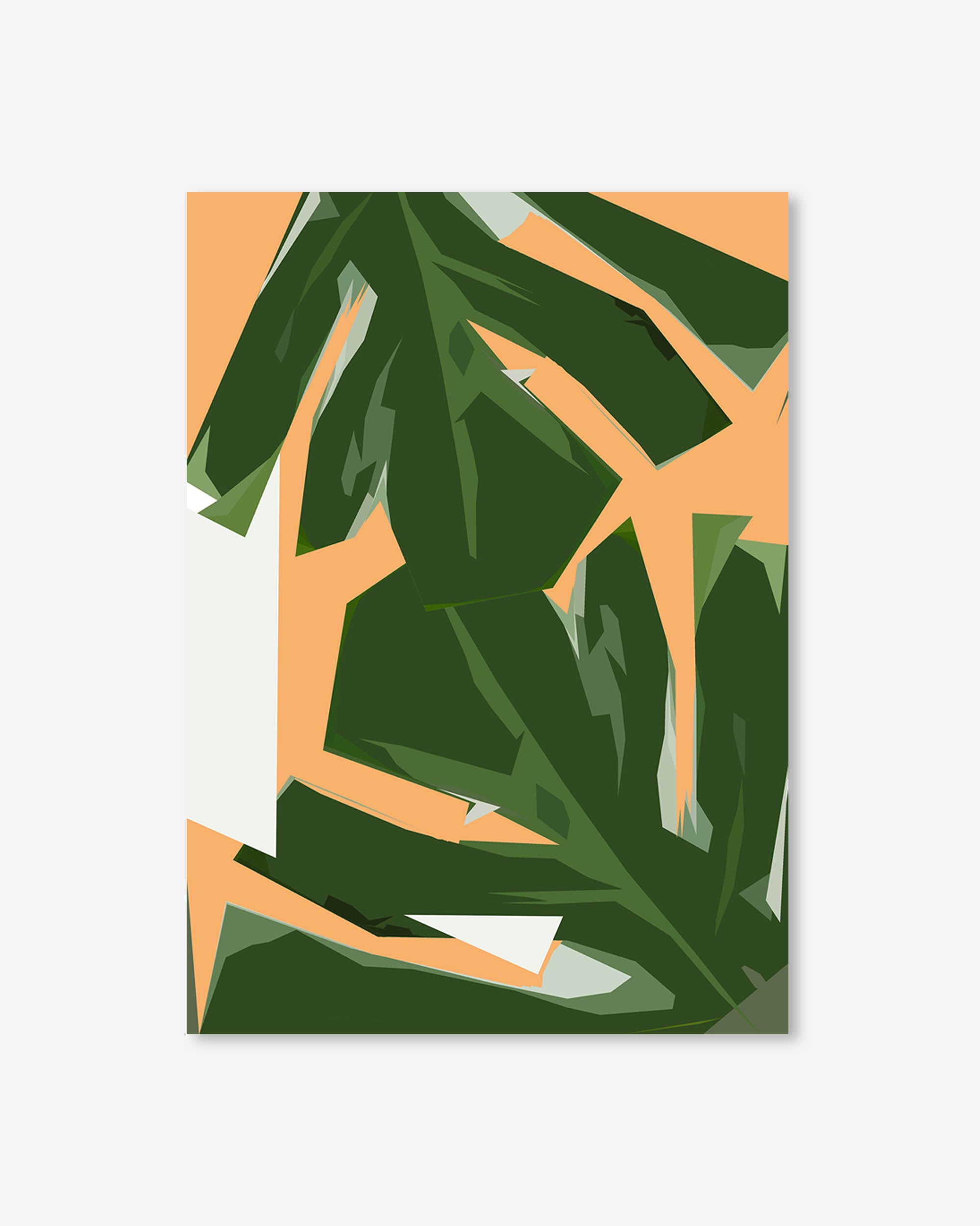 Abstract Leaves Illustrated Art Print