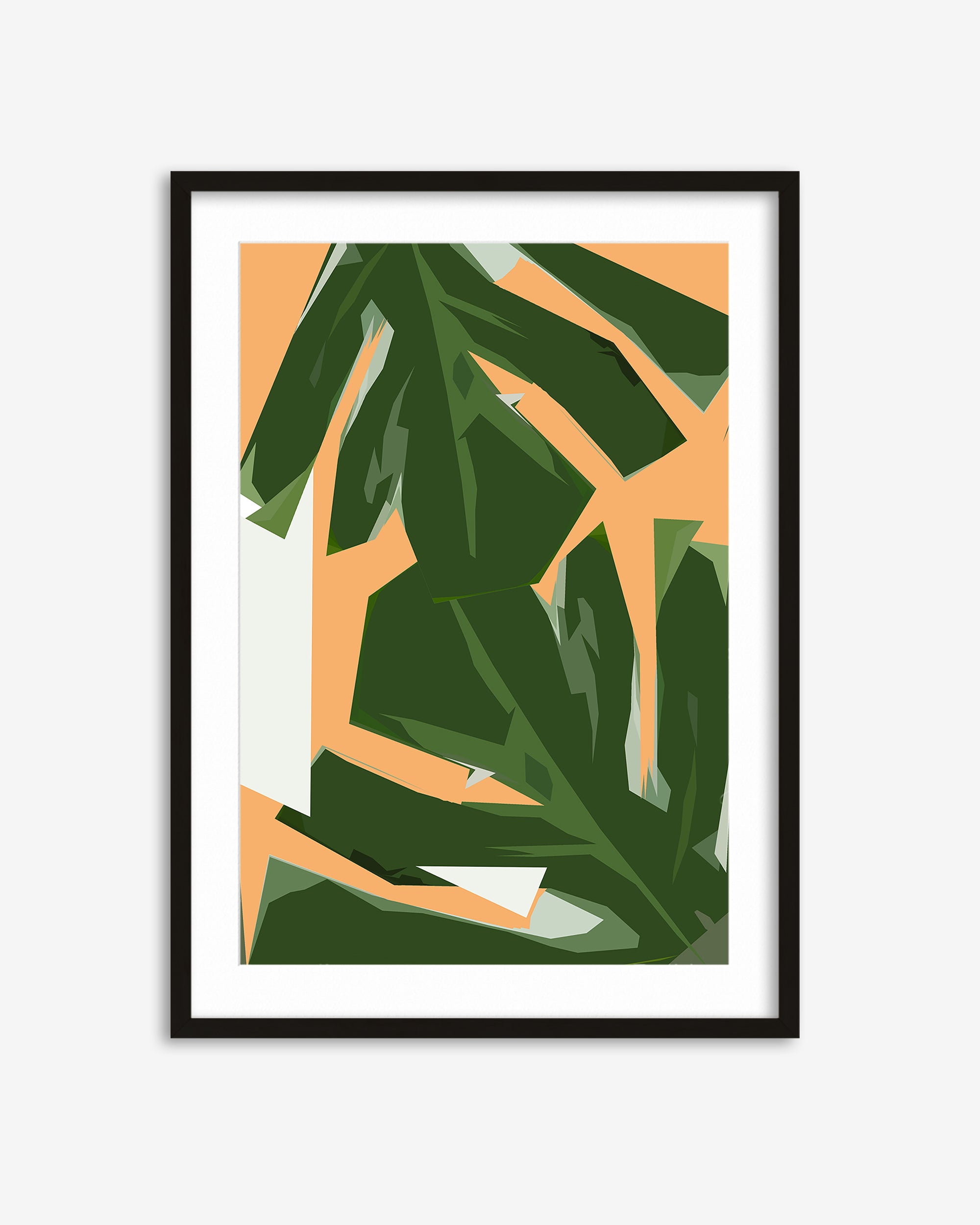 Abstract Leaves Illustrated Art Print