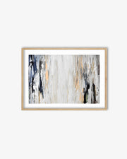 Framed abstract art print with a white background