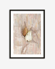 Framed artwork of two pears on a textured background