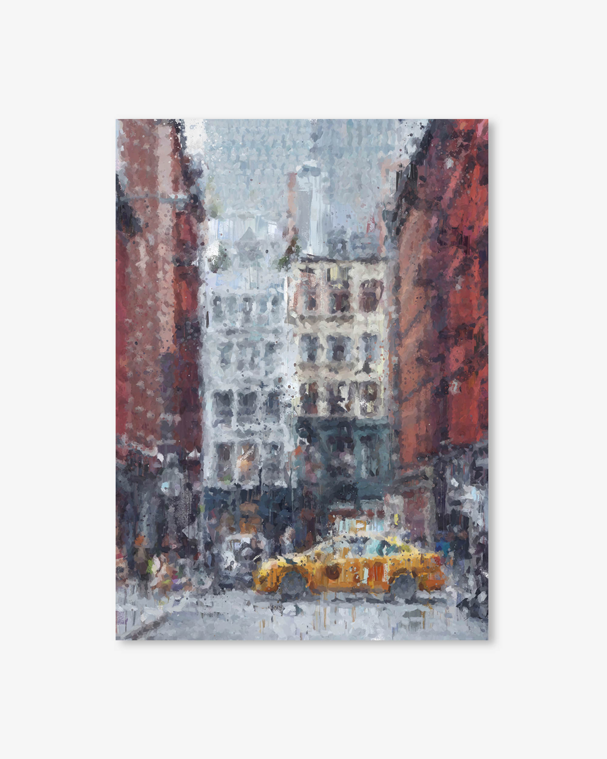 New York City Taxi Impressionist Art Print