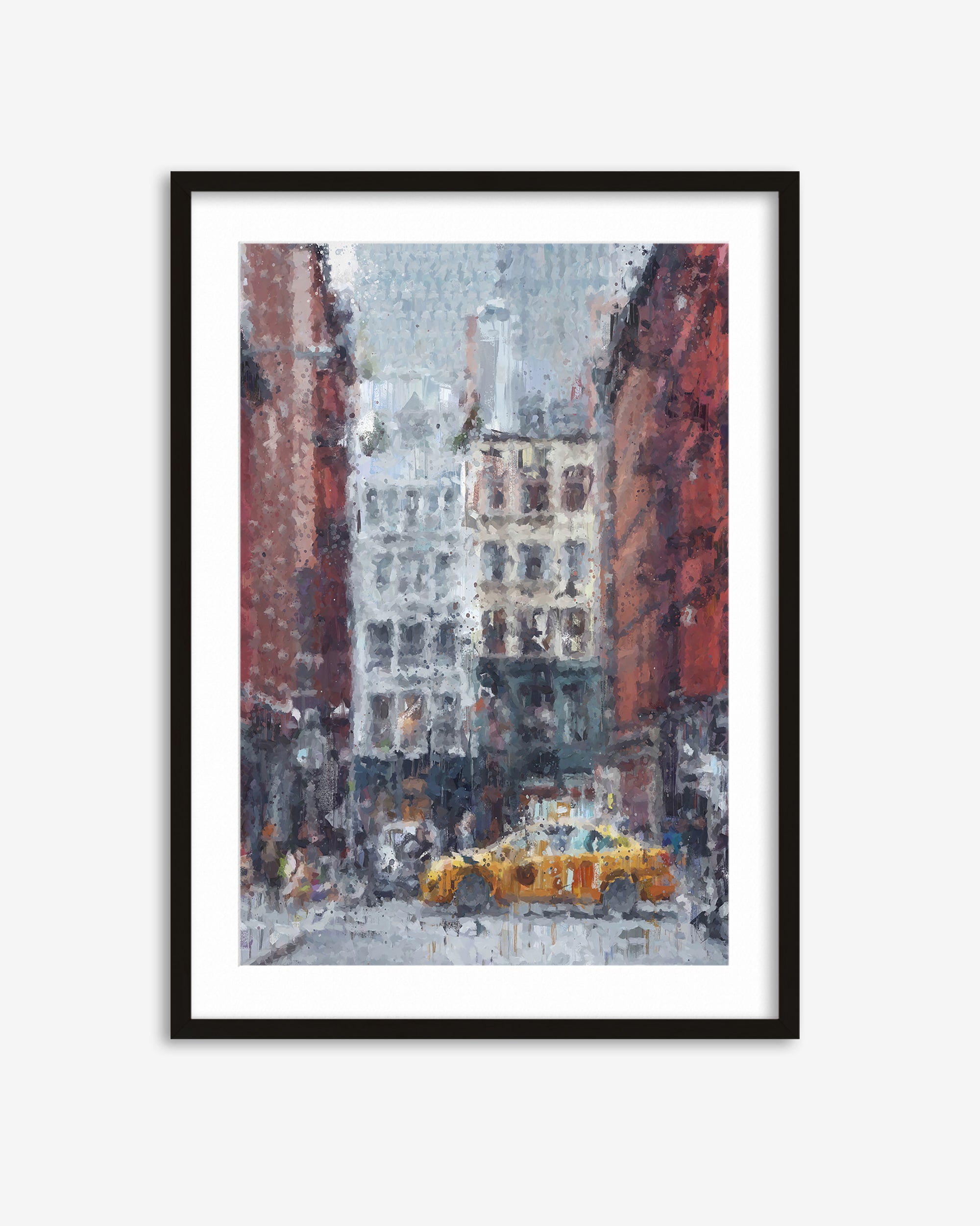 New York City Taxi Impressionist Art Print