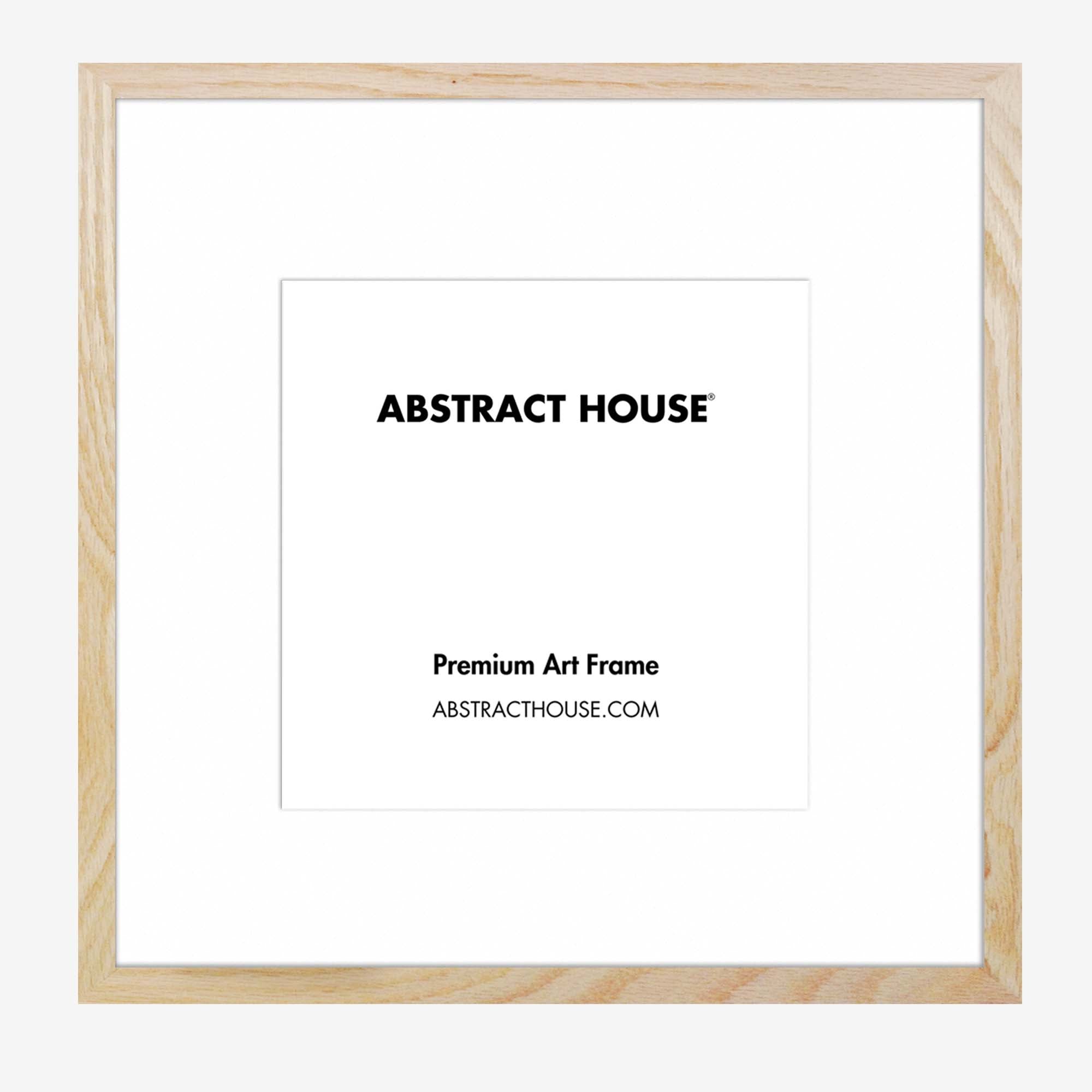 50x50 cm Wooden Frame-Oak-30 x 30 cm / 11.8 x 11.8 Inches-Abstract House