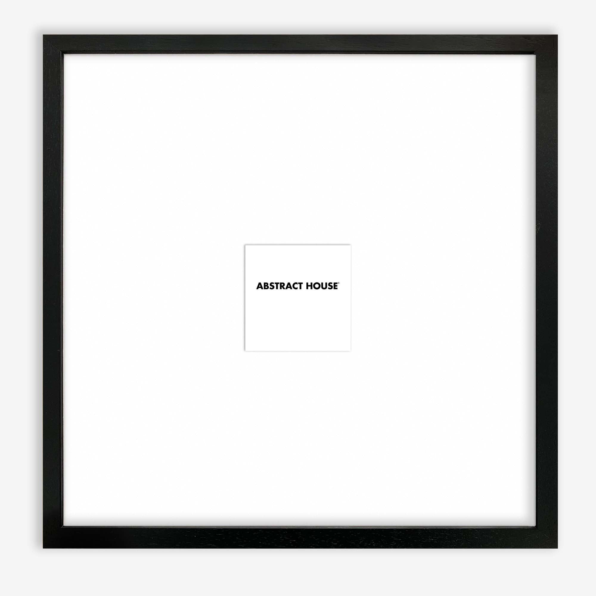 50x50 cm Wooden Frame-Black-10 x 10 cm / 3.9 x 3.9 Inches-Abstract House
