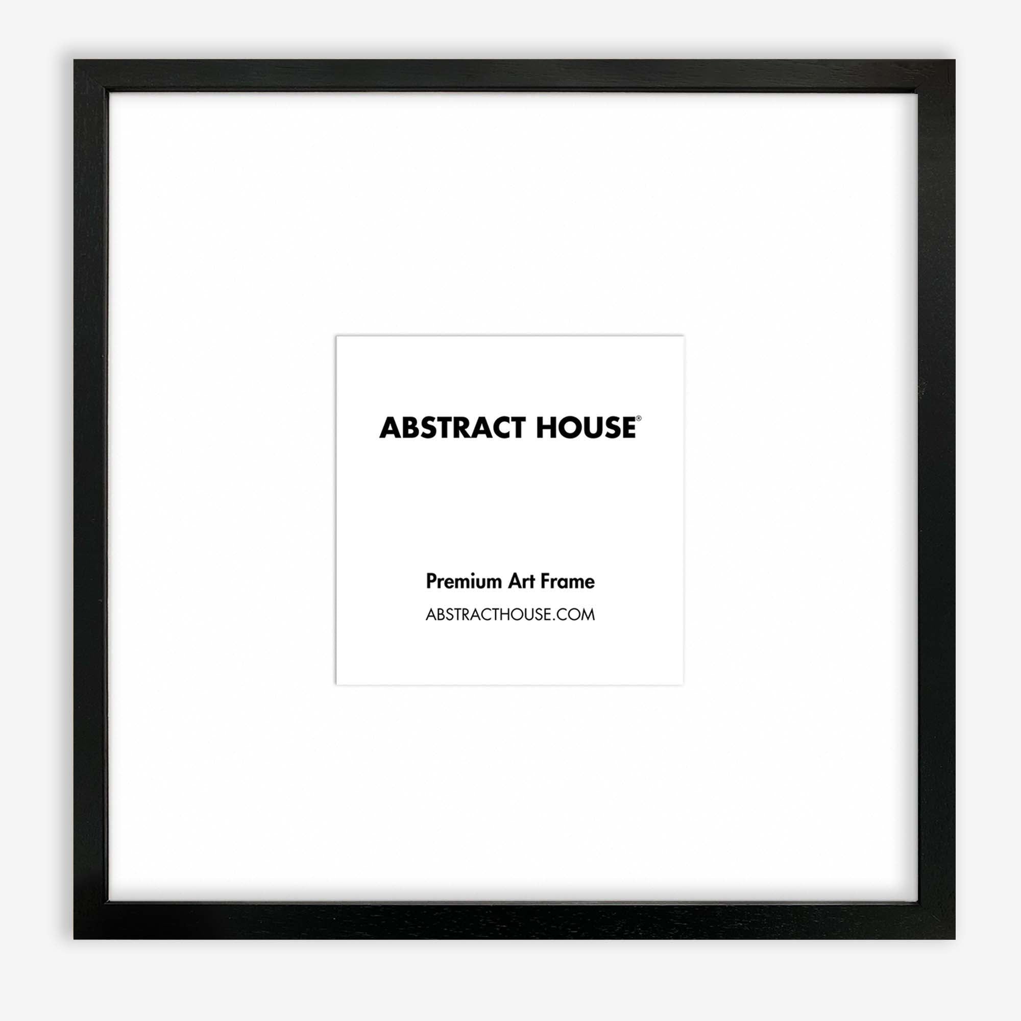 50x50 cm Wooden Frame-Black-20 x 20 cm / 7.9 x 7.9 Inches-Abstract House