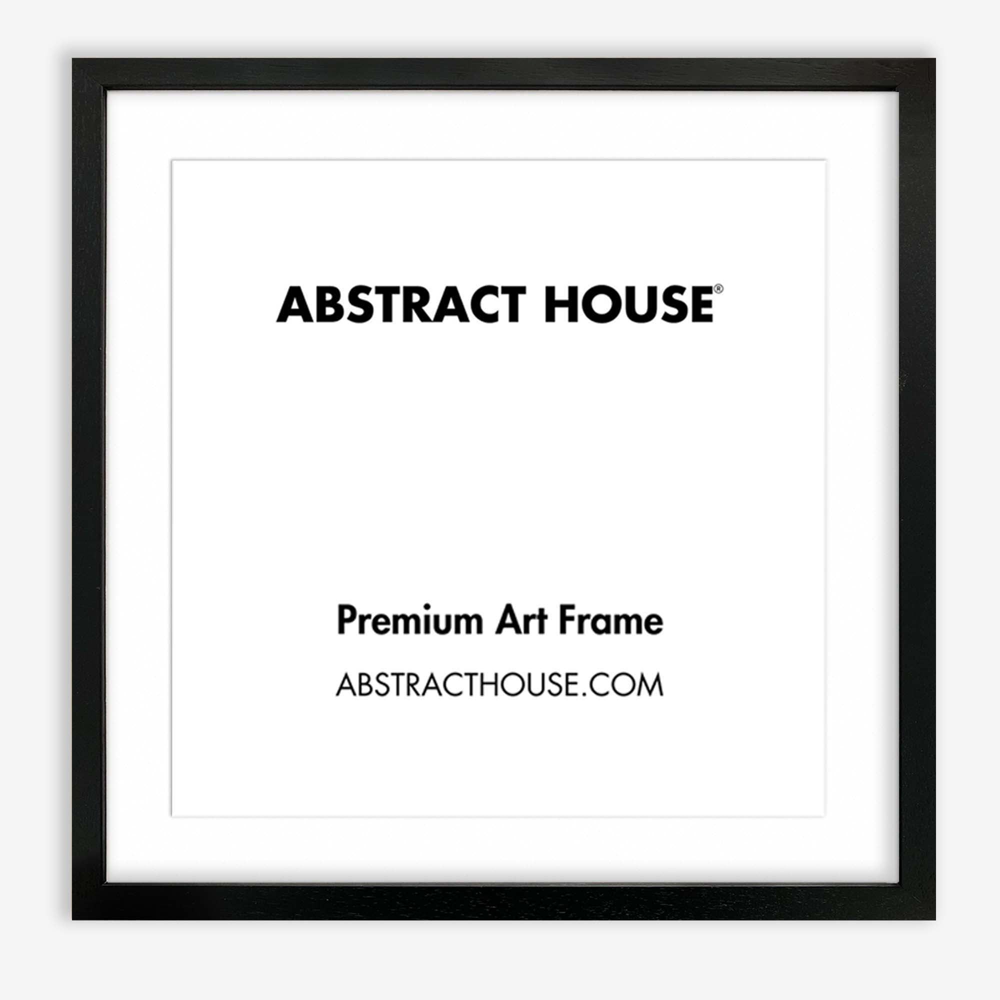 50x50 cm Wooden Frame-Black-40 x 40 cm / 15.7 x 15.7 Inches-Abstract House