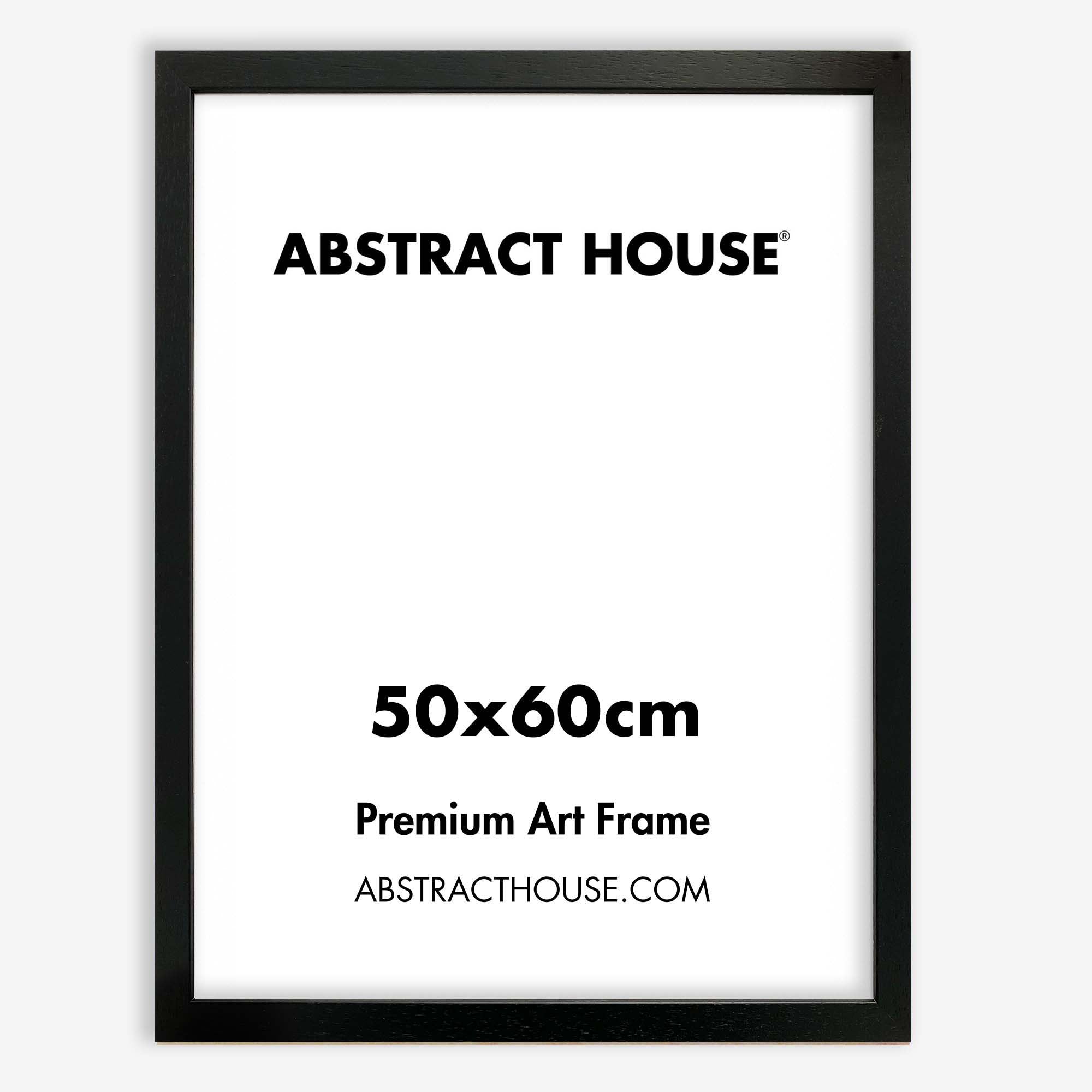 50x60cm Wooden Frame-Black-No Mount-Abstract House