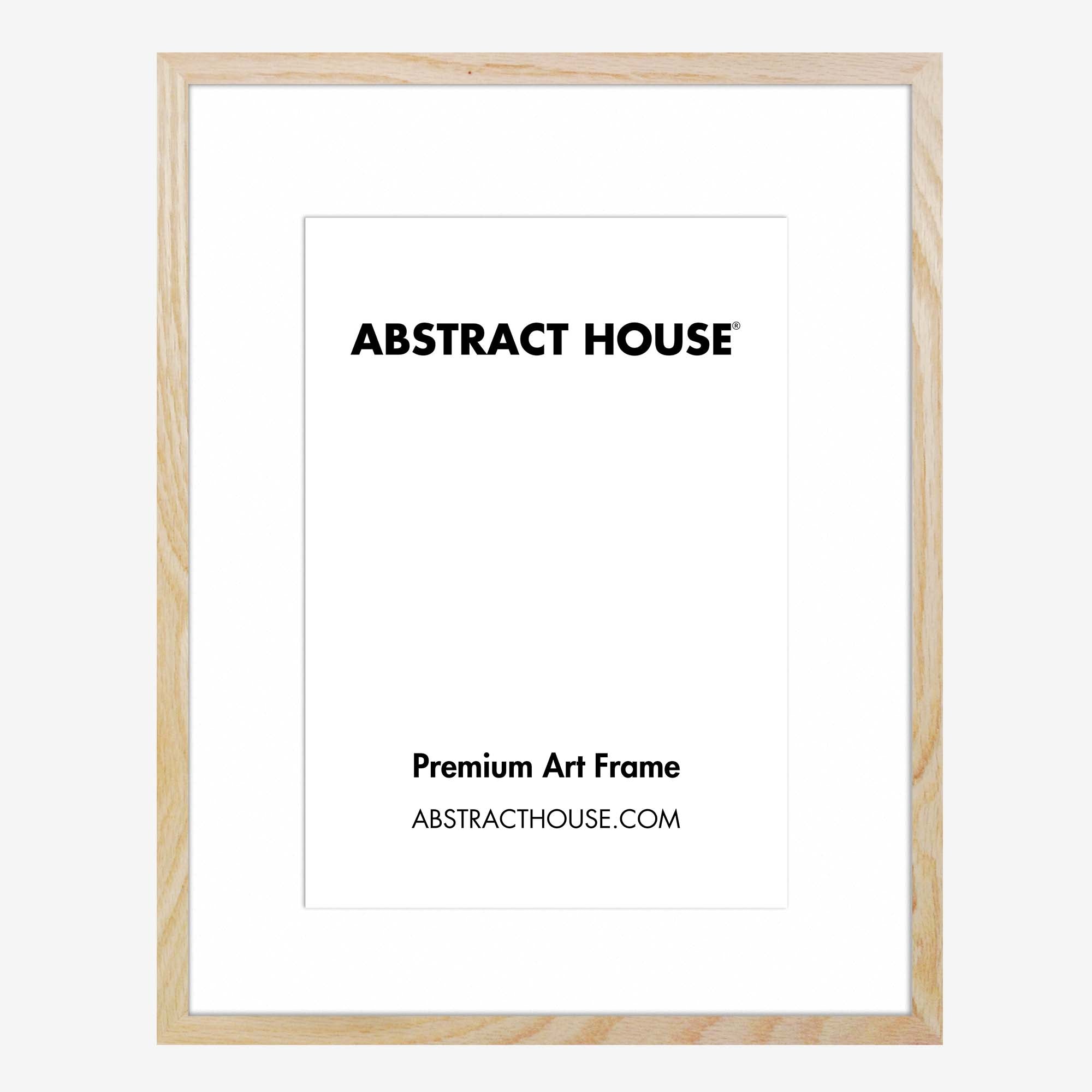 50x60cm Wooden Frame-Oak-A3 29.7 x 42cm / 11.7 x 16.5 Inches-Abstract House