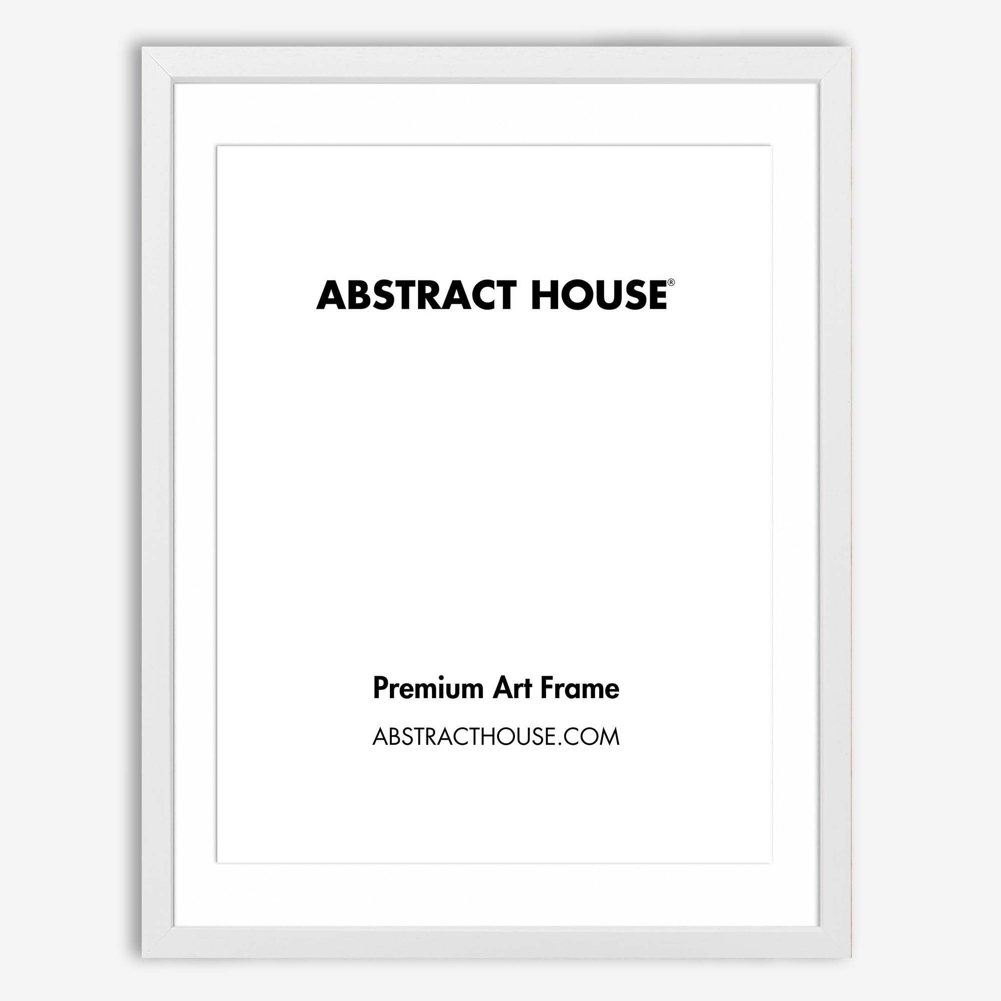 50x70cm Wooden Picture Frame-White-A2 42 x 59.4 cm-Abstract House