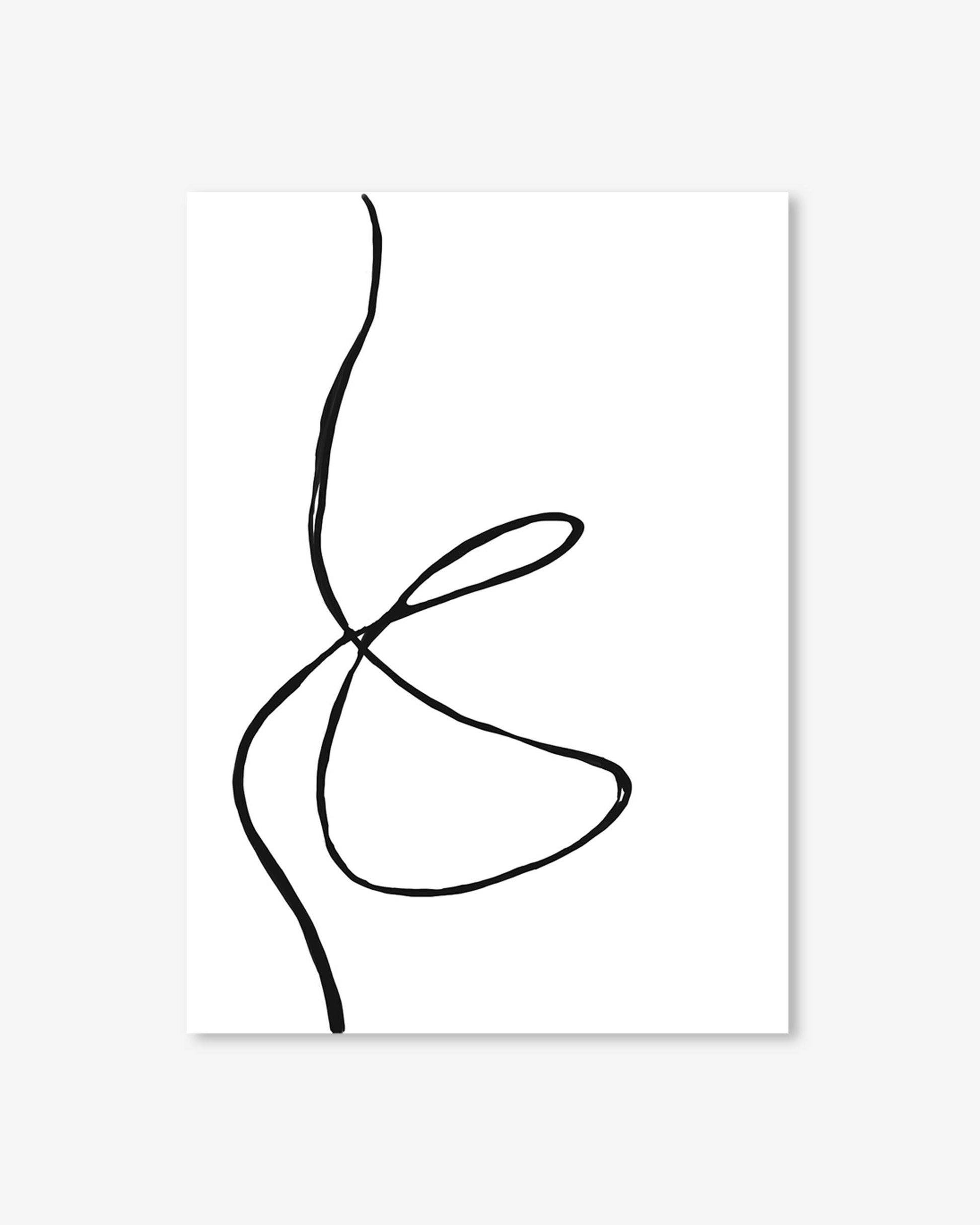 Abstract black line art on a white background