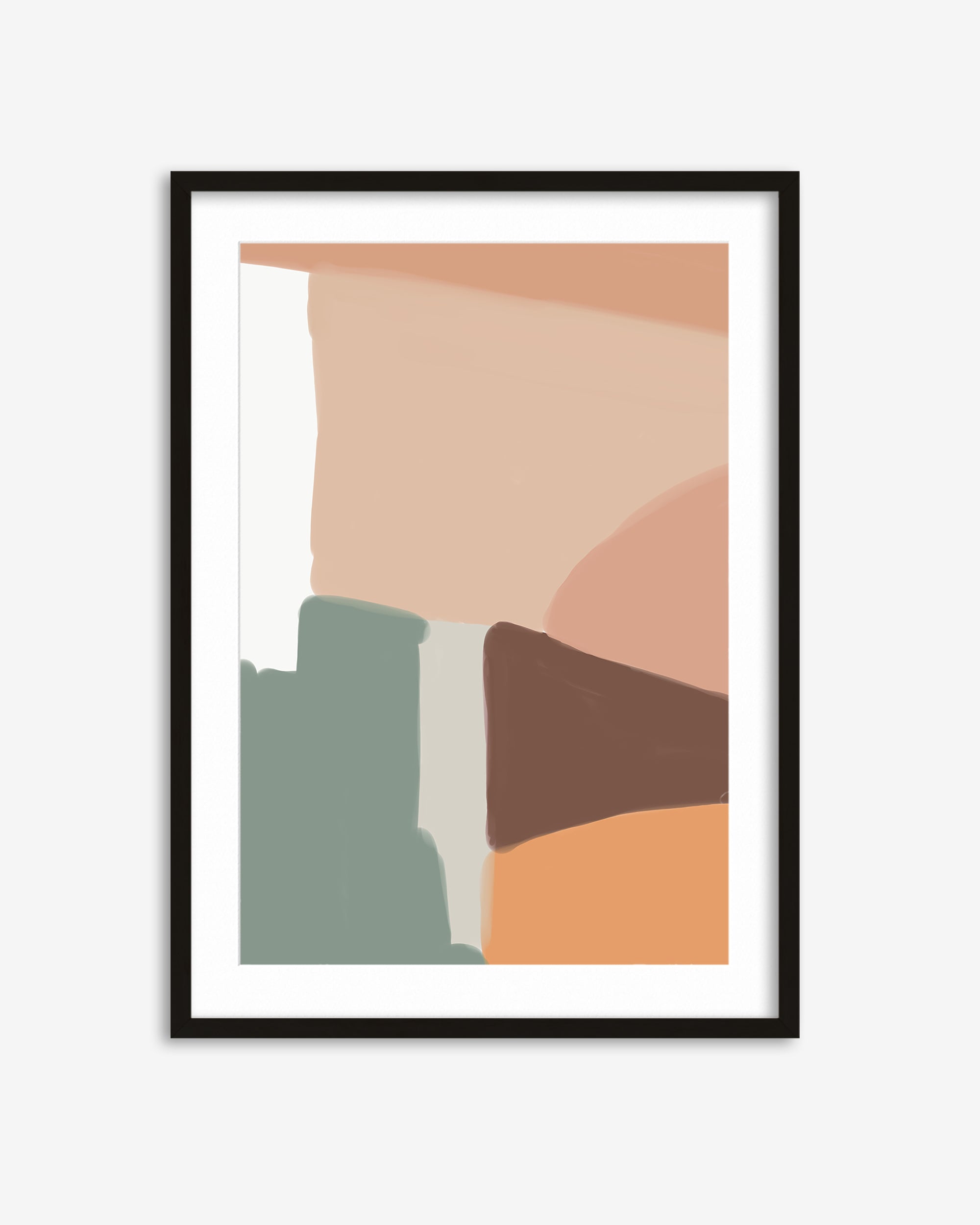 Beige Abstract Shapes Art Print