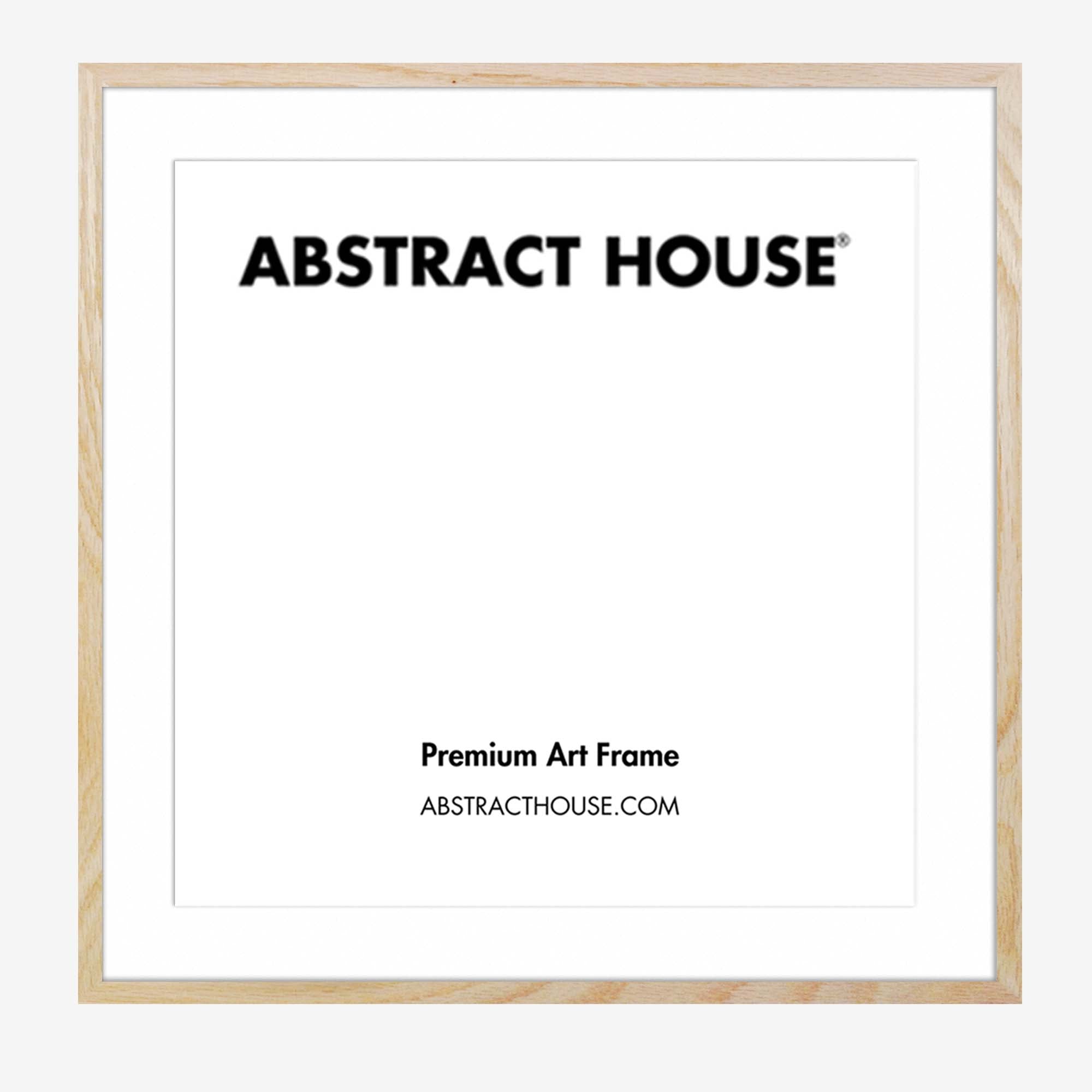 60x60cm Wooden Frame-Oak-50 x 50 cm / 19.7 x 19.7 Inches-Abstract House