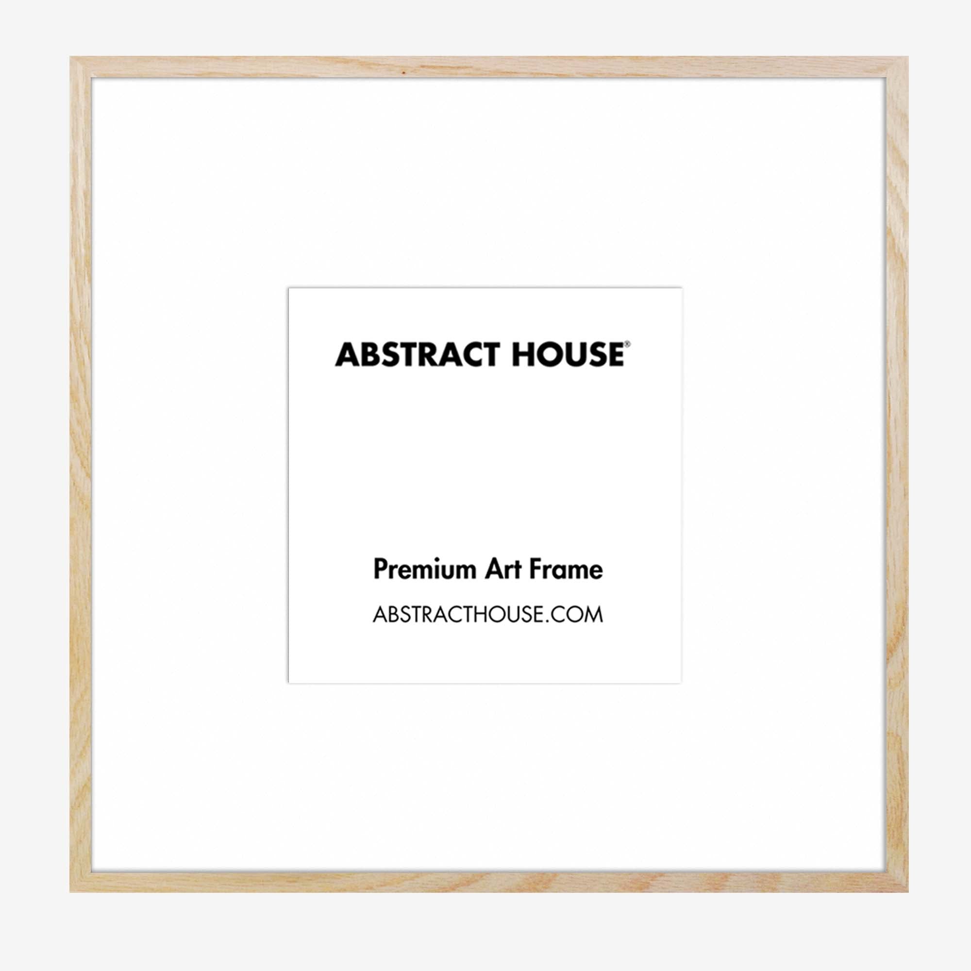 60x60cm Wooden Frame-Oak-30 x 30 cm / 11.8 x 11.8 Inches-Abstract House