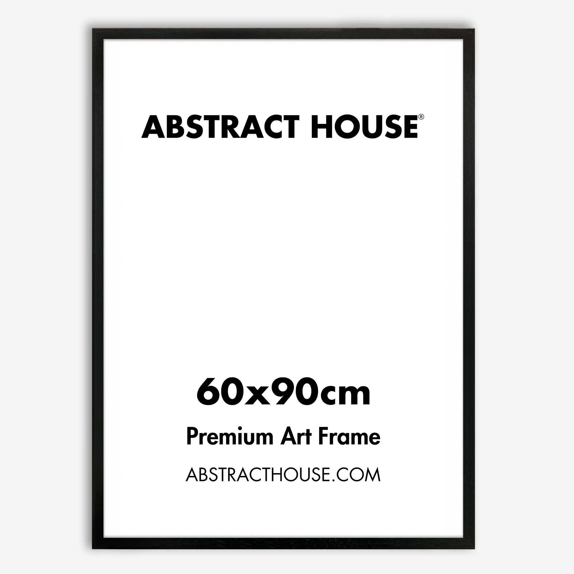60x90 cm Wooden Picture Frame-Black-No Mount-Abstract House