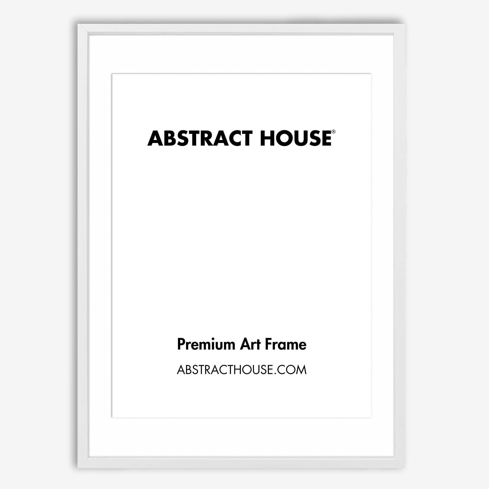 60x90 cm Wooden Picture Frame-White-50 x 70 cm-Abstract House
