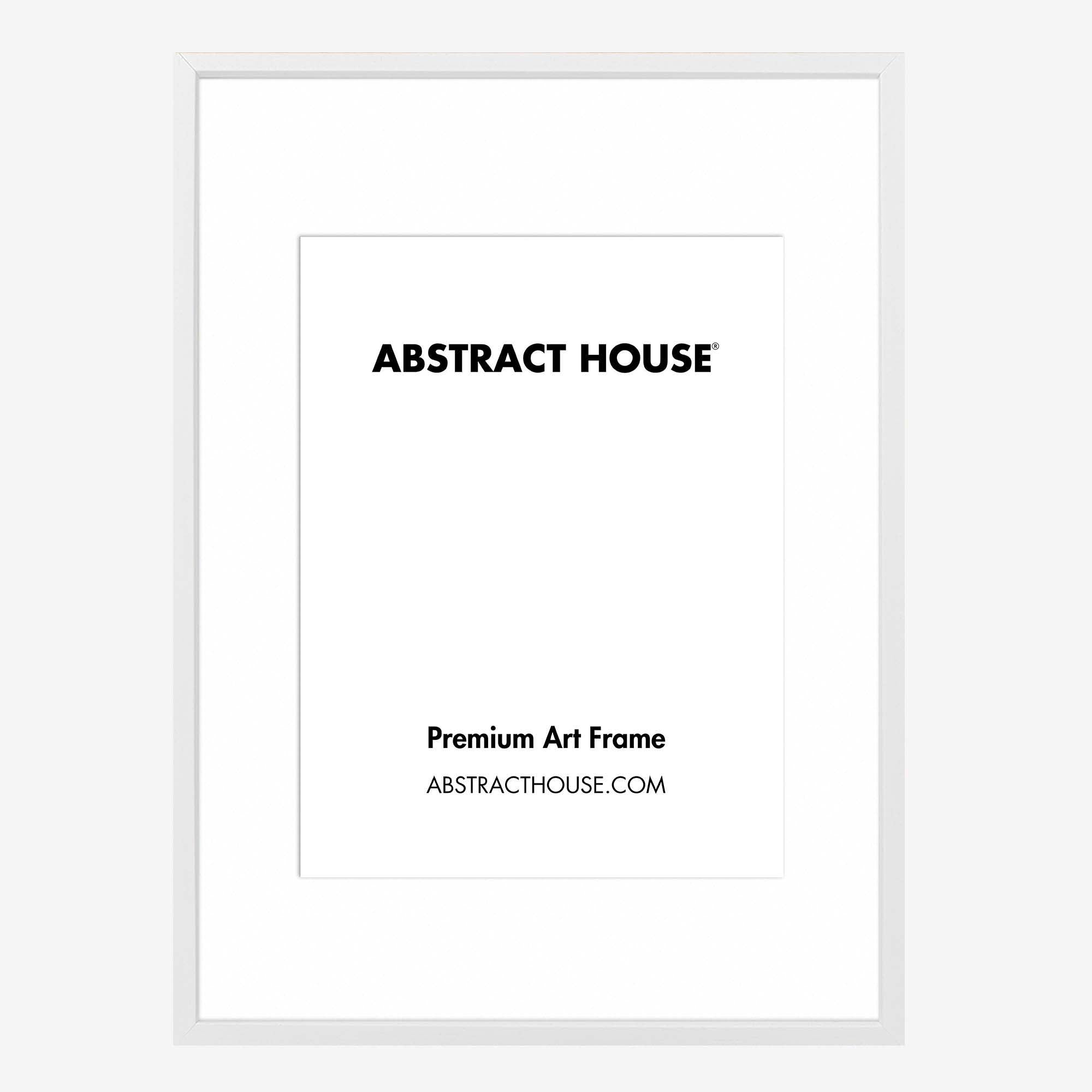 60x90 cm Wooden Picture Frame-White-A2 / 42 x 59.4 cm-Abstract House