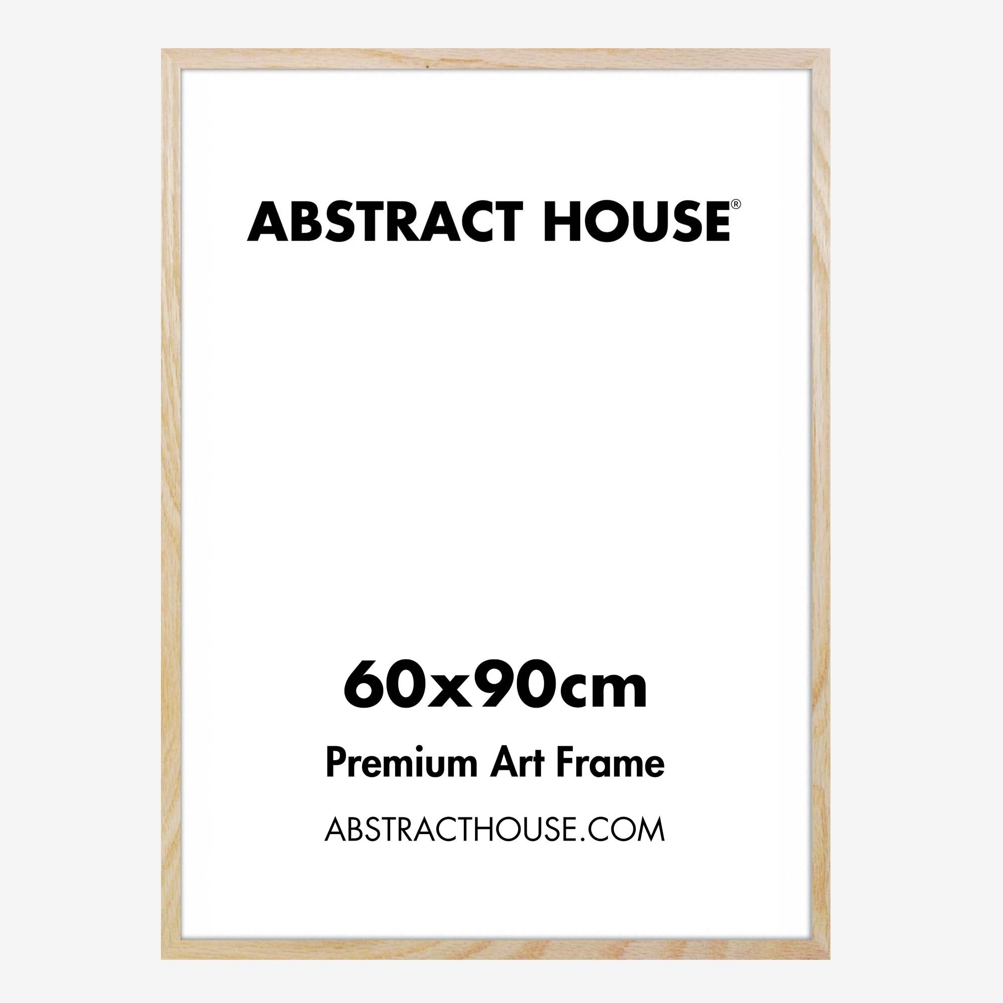 60x90 cm Wooden Picture Frame-Oak-No Mount-Abstract House