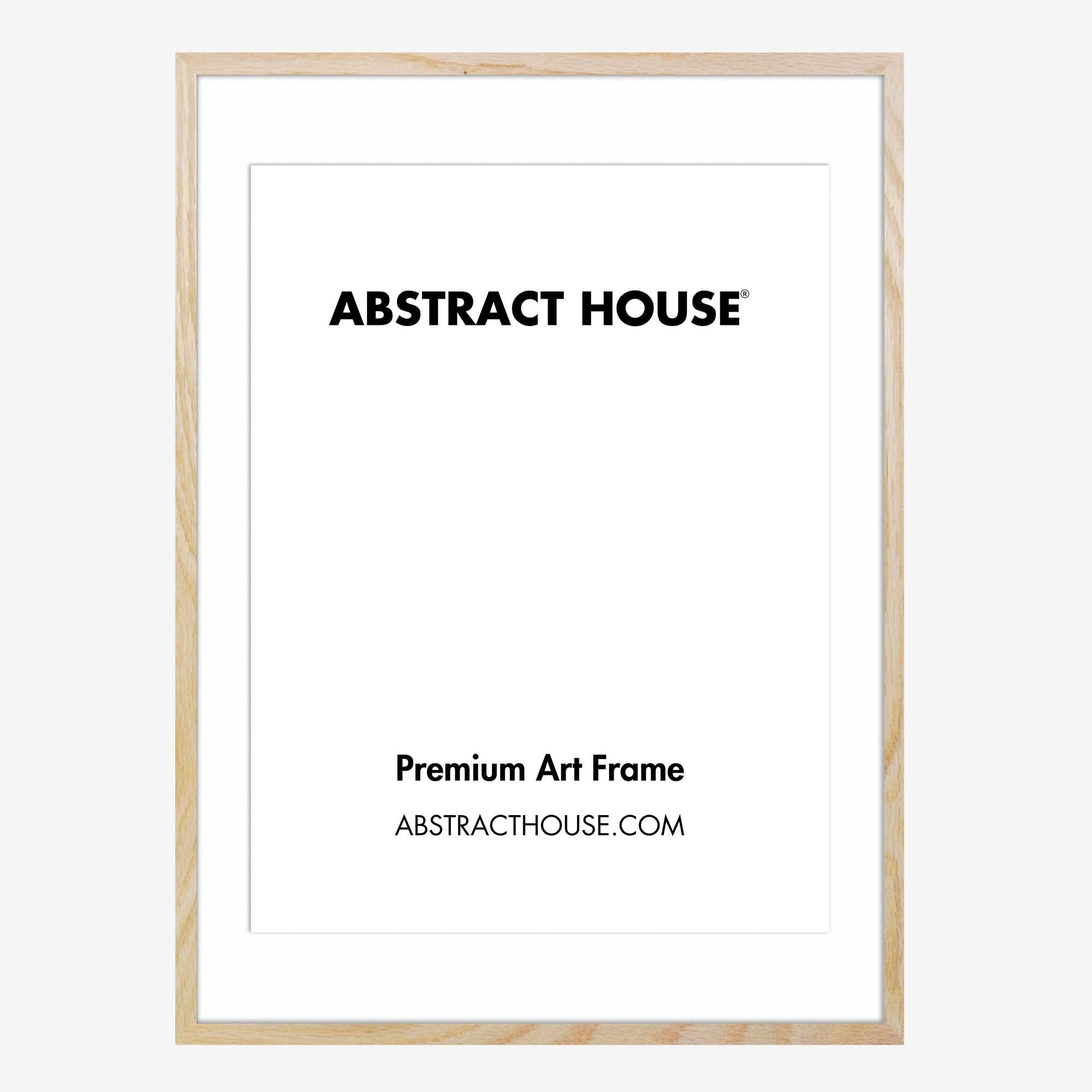 60x90 cm Wooden Picture Frame-Oak-50 x 70 cm-Abstract House