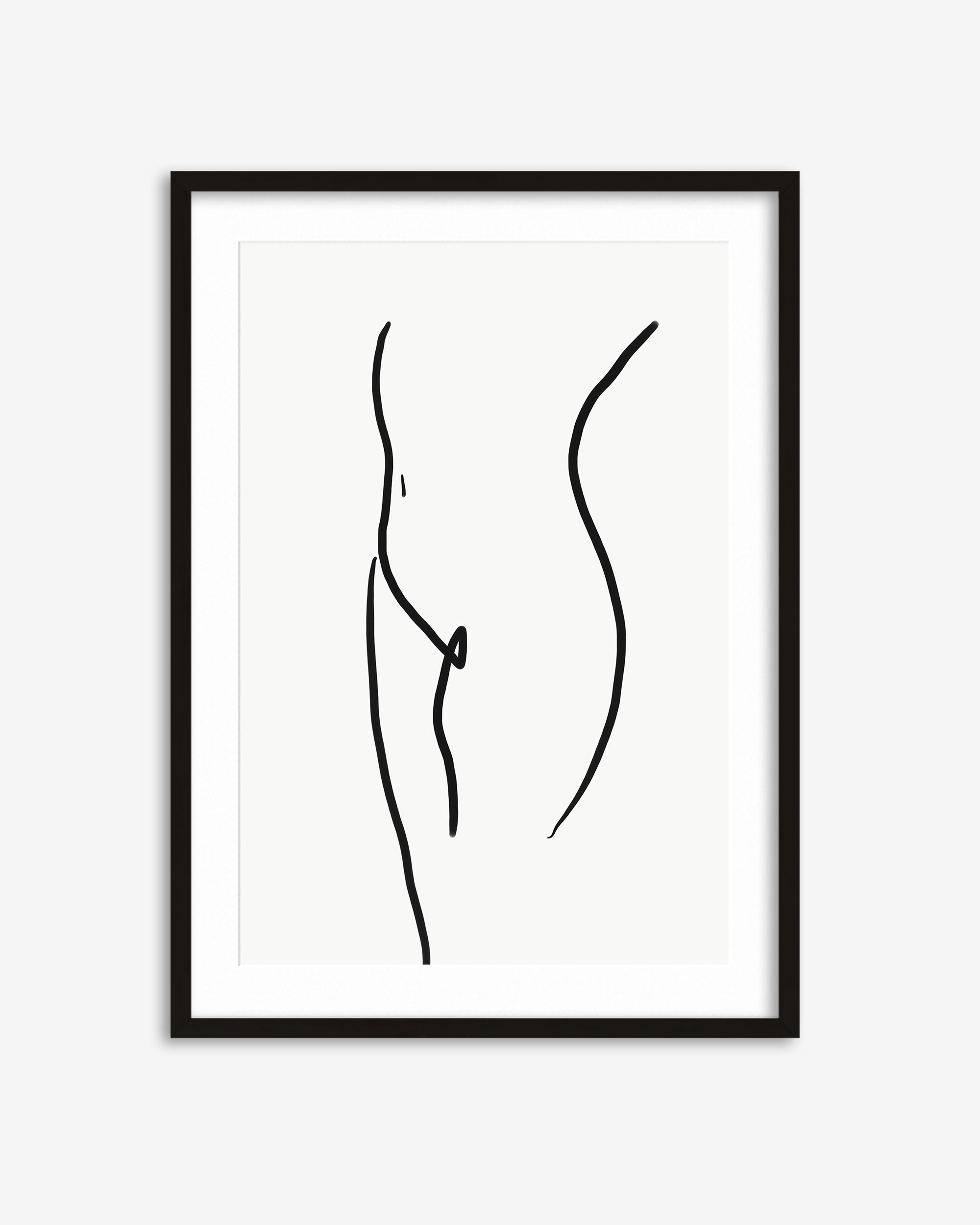 Body Line Drawing Art Print